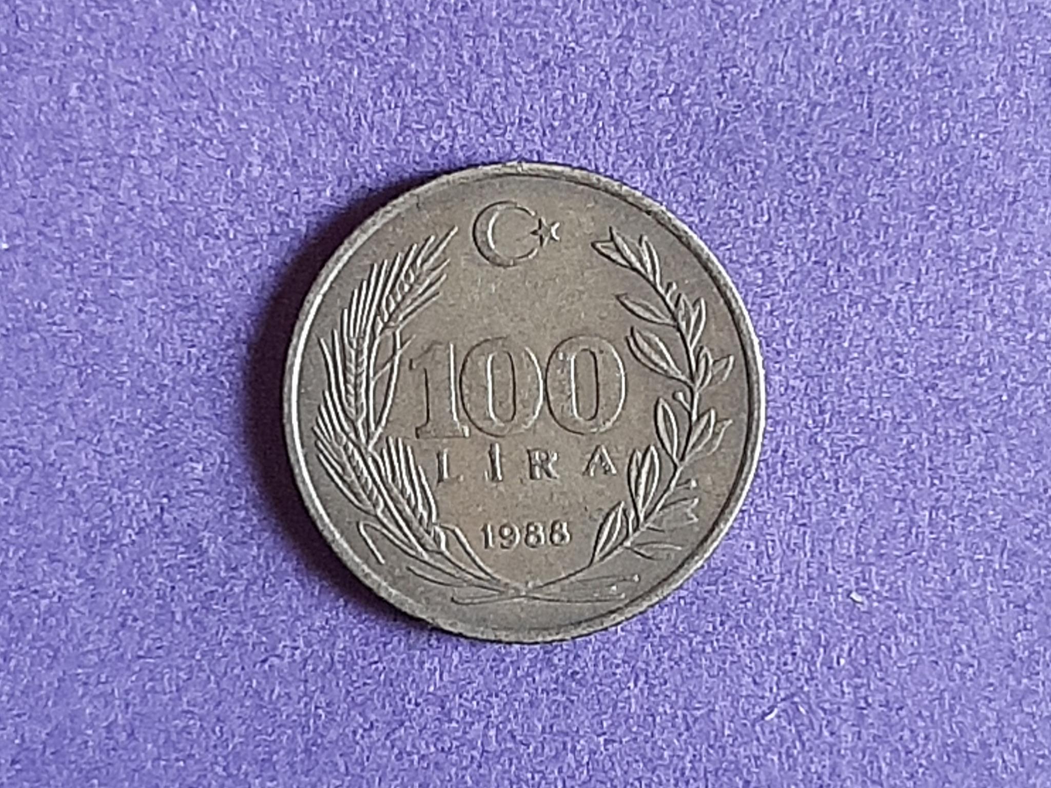 سکه 100 لیر ترکیه (1988)