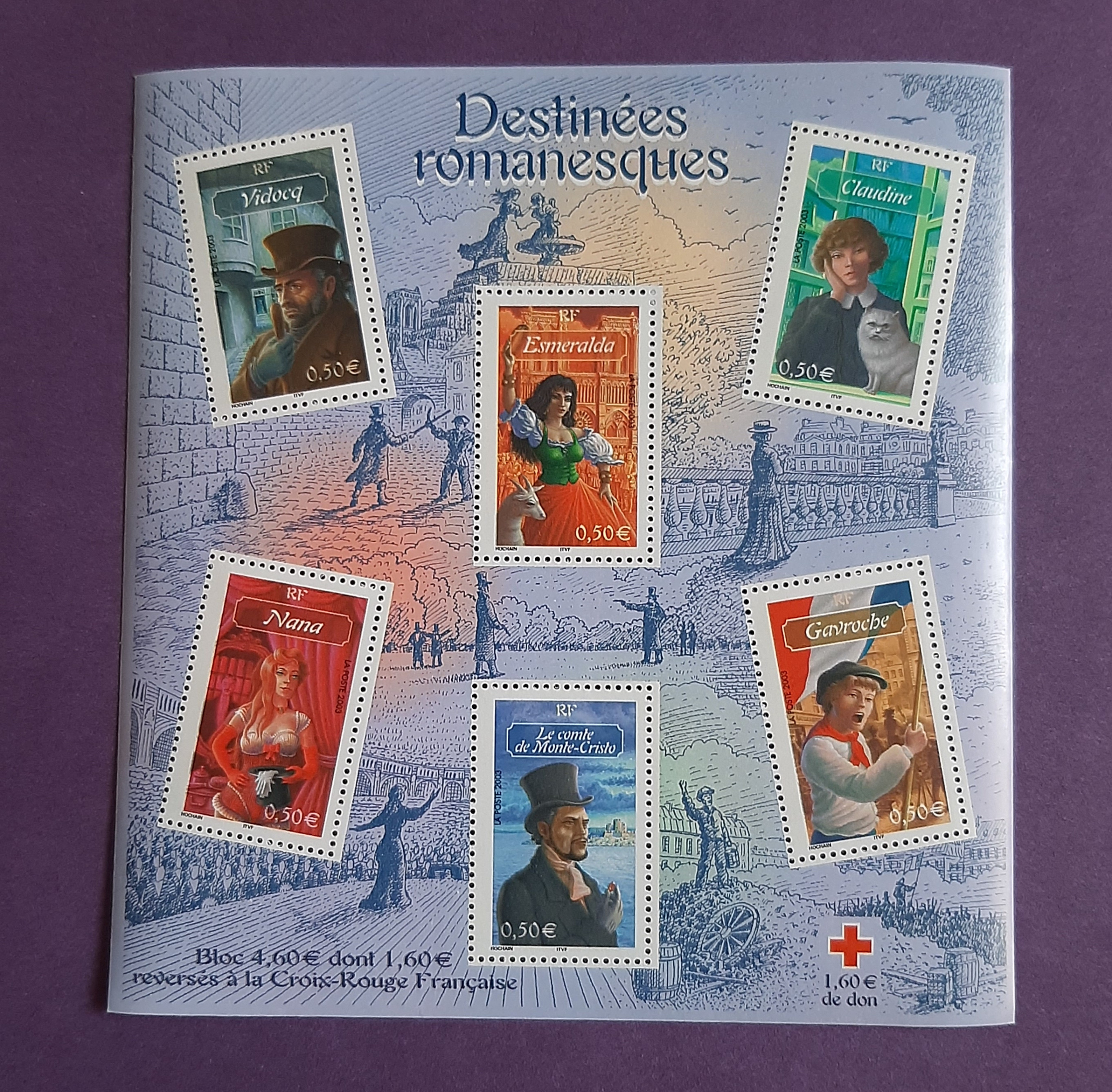 شیت تمبر فرانسه سرنوشت های عاشقانه