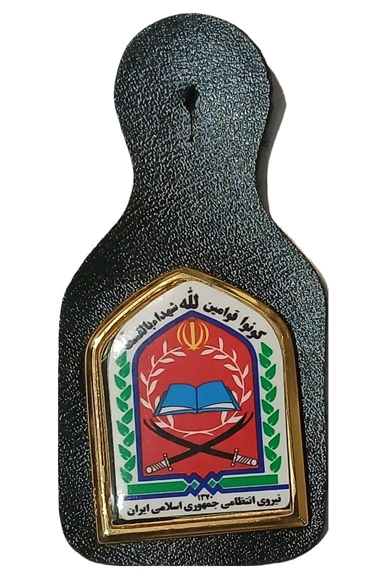 آرم دوره های تخصصی پلیس روی چرم مصنوعی - 02