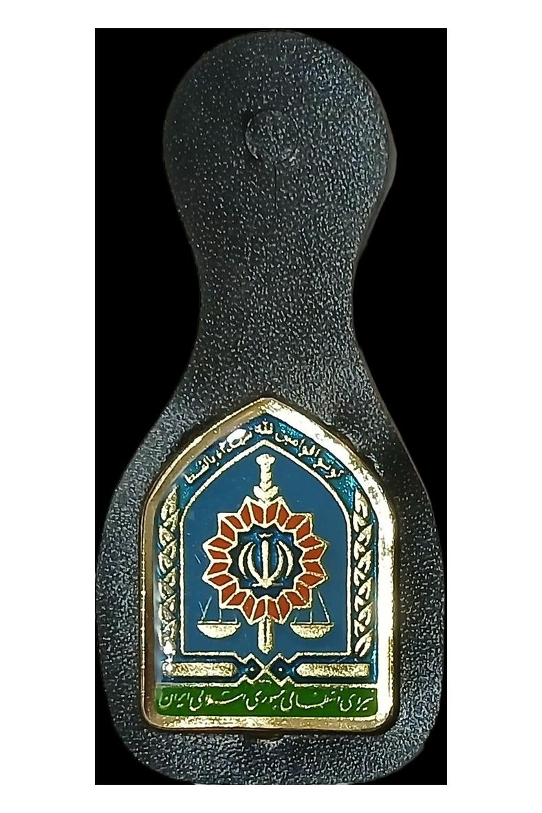 آرم قدیمی پلیس روی چرم مصنوعی - 12