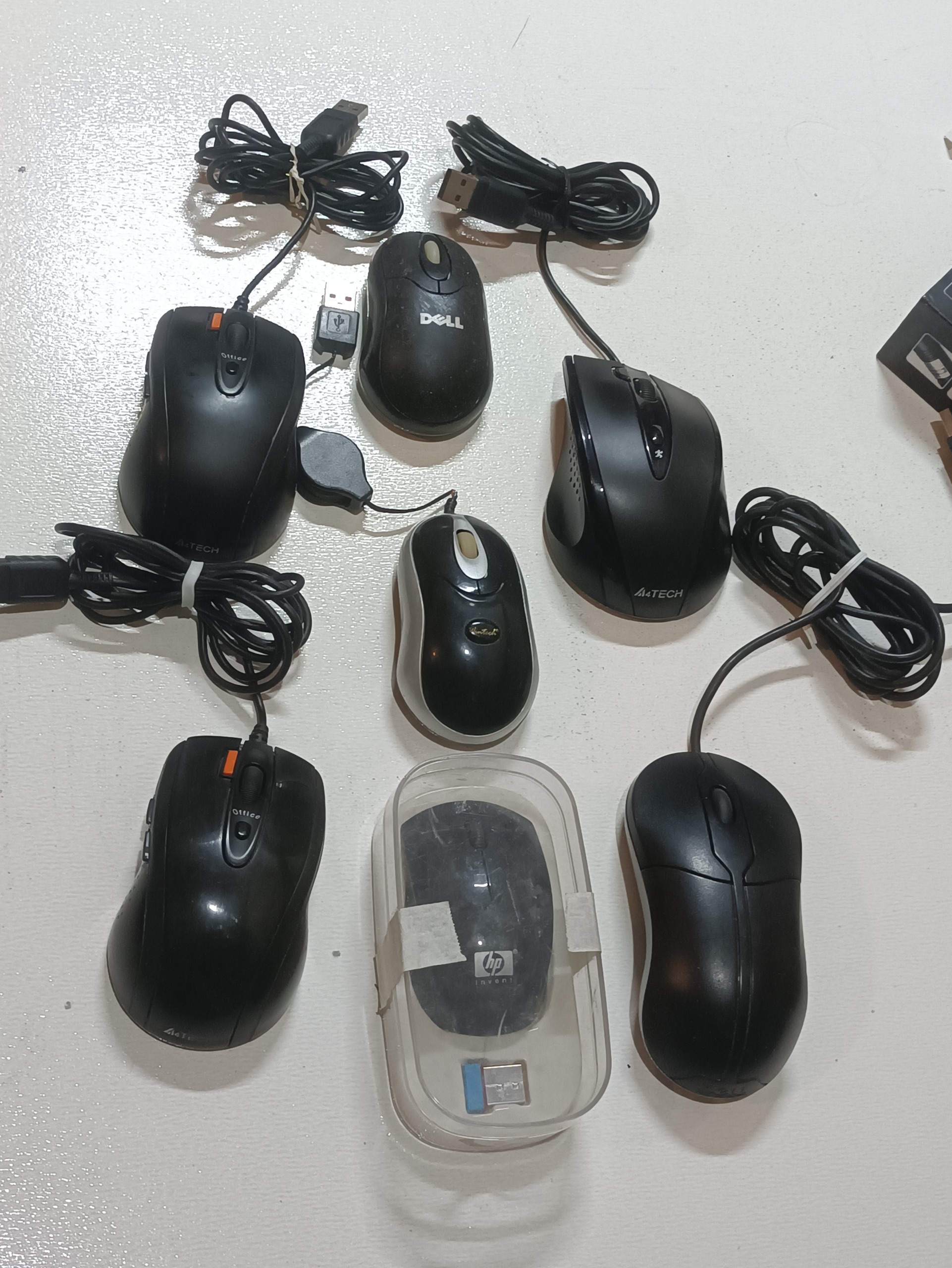 تعدادی موس و کیبورد برند a4tech دل hp