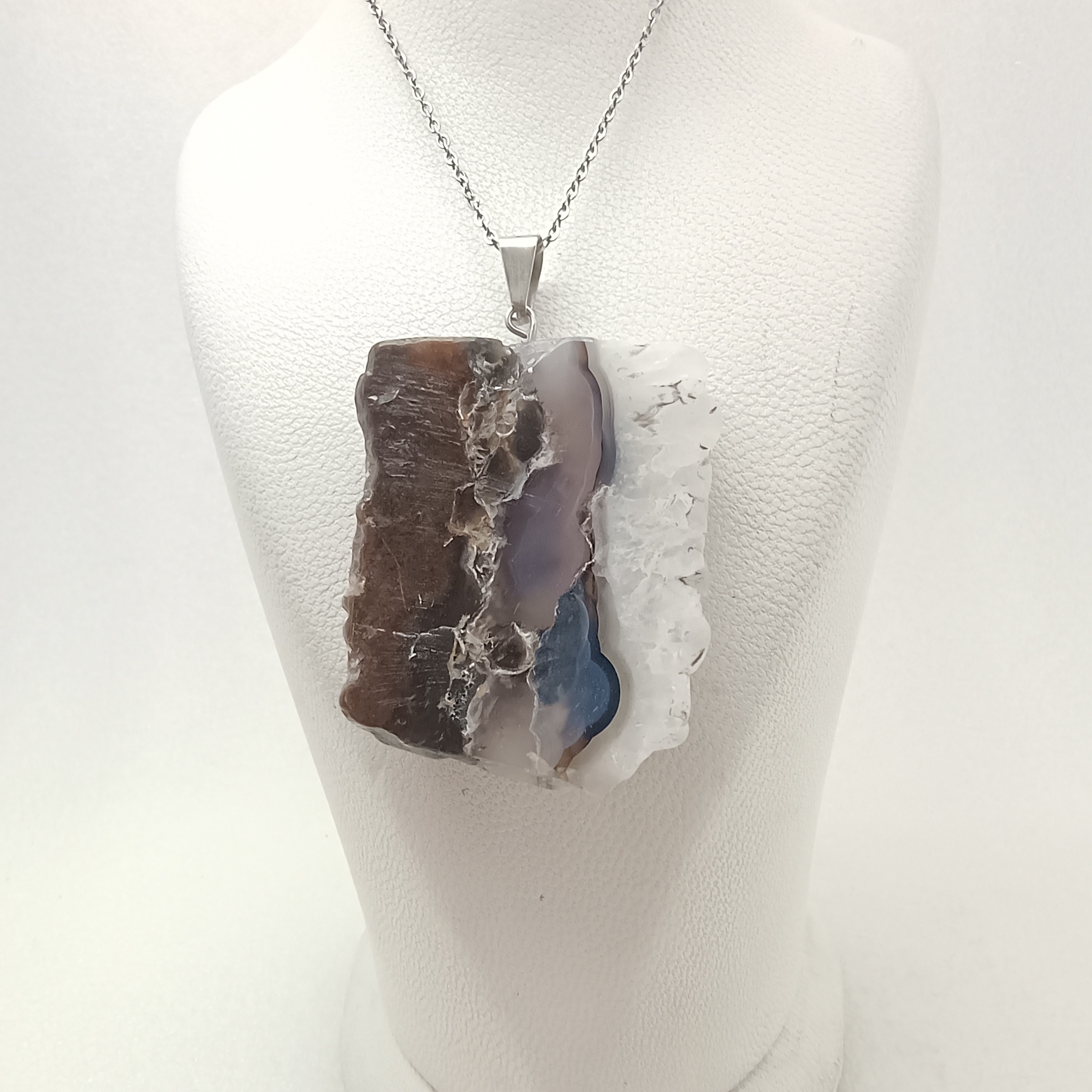 عقیق سلیمانی کوارتز با زنجیر م610