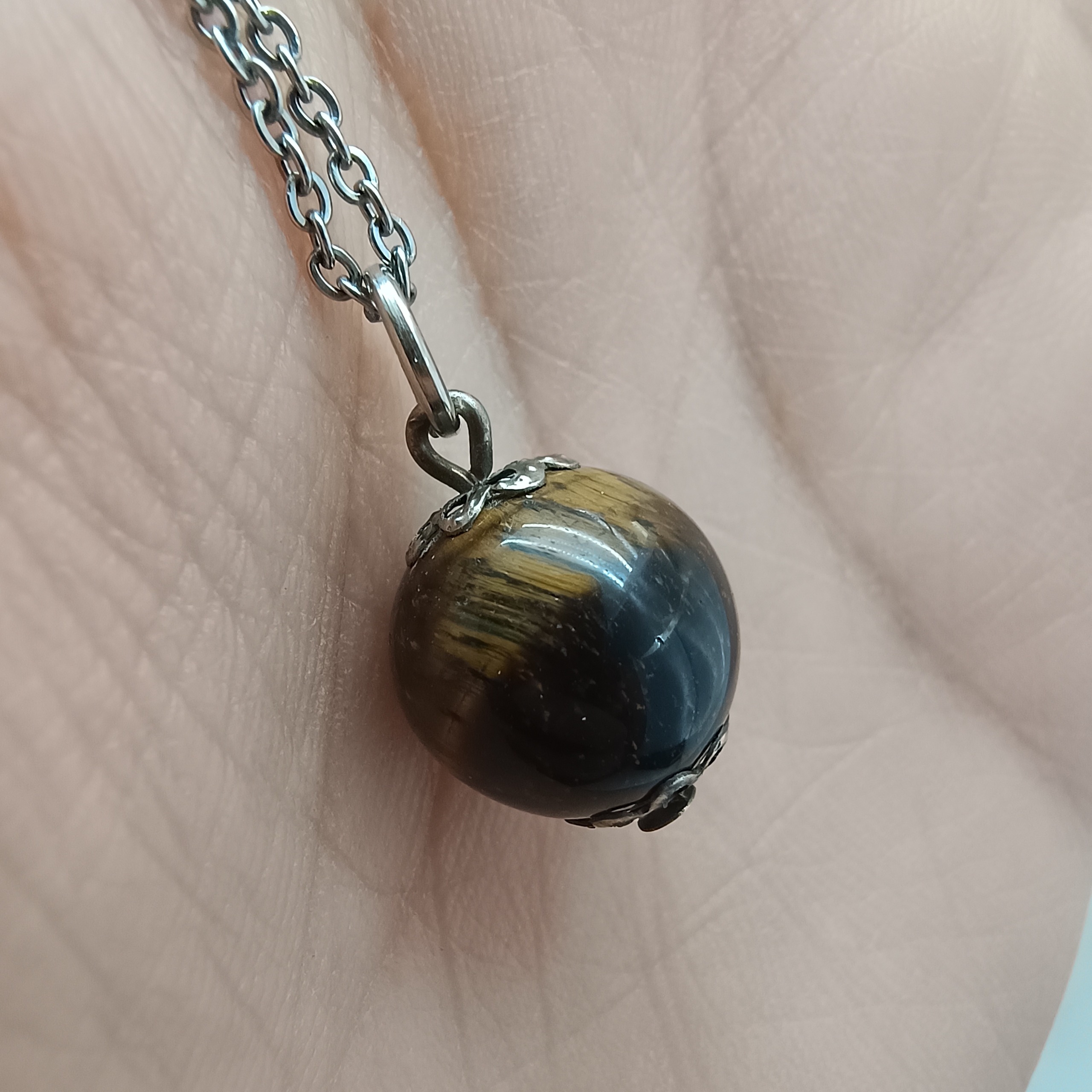 گردنبند چشم ببر با زنجیر م720