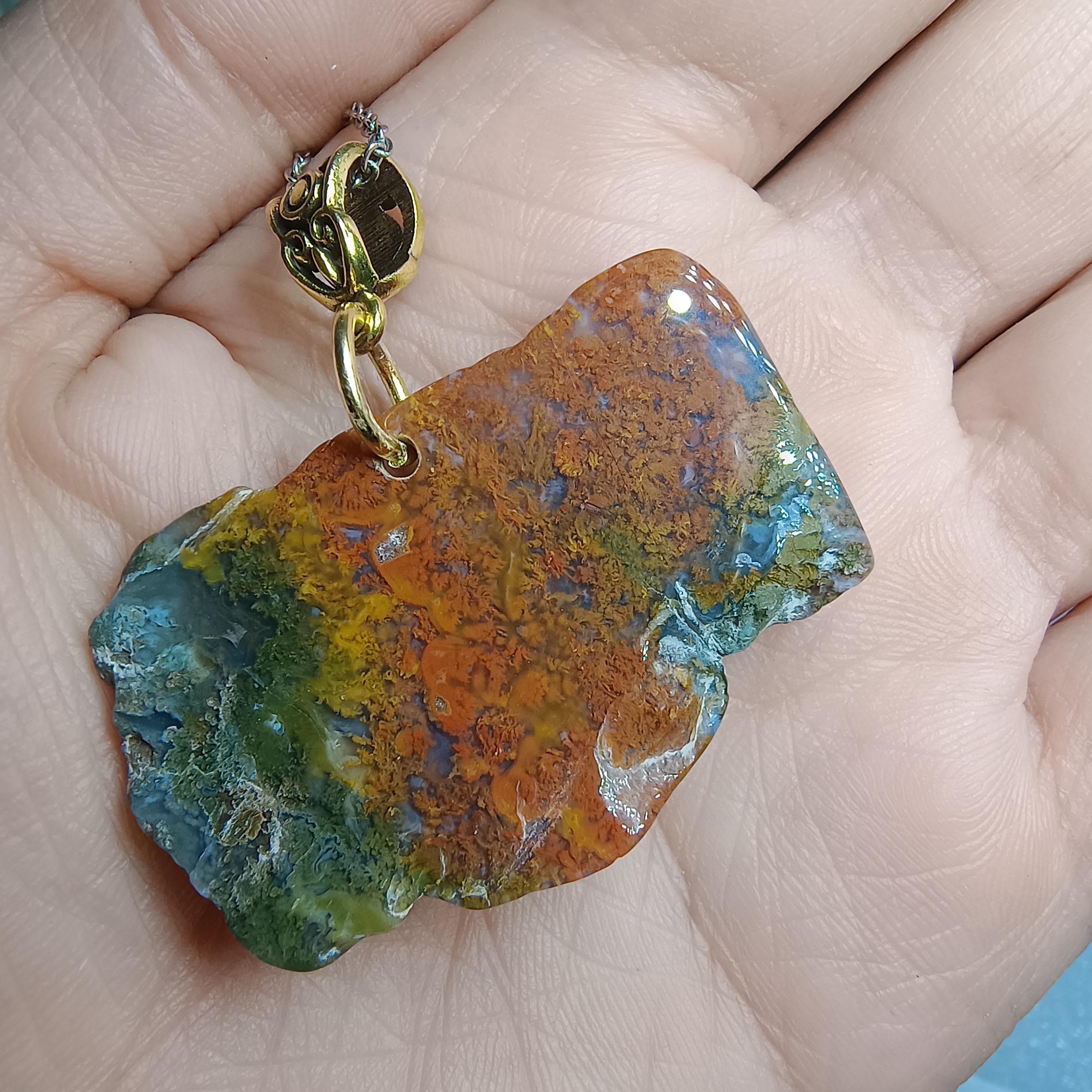 گردنبند عقیق پاییزه اصل b550