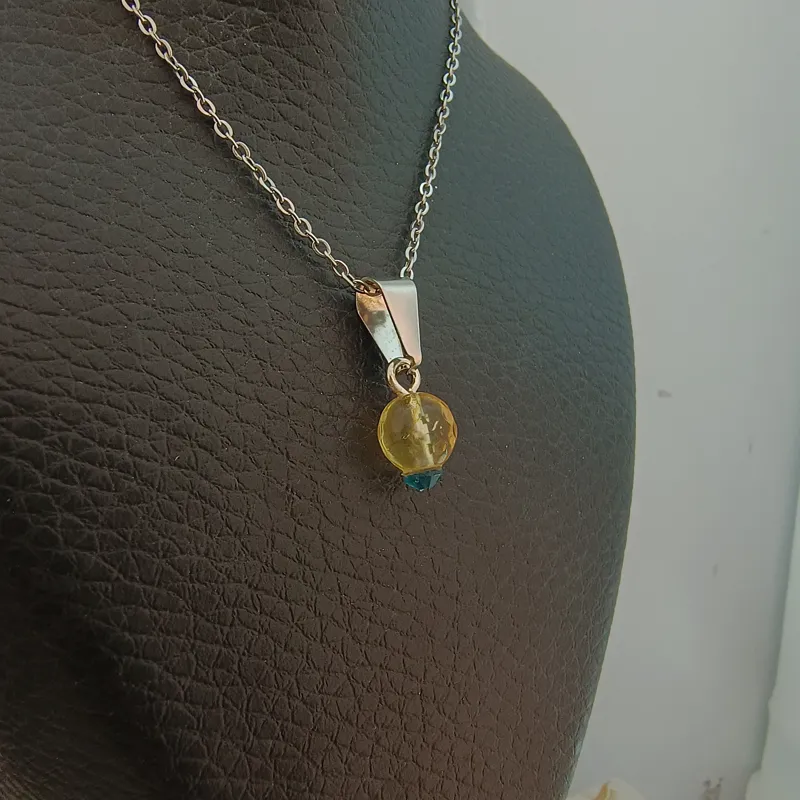 سیترین اصل گردنبند ظریف کد351