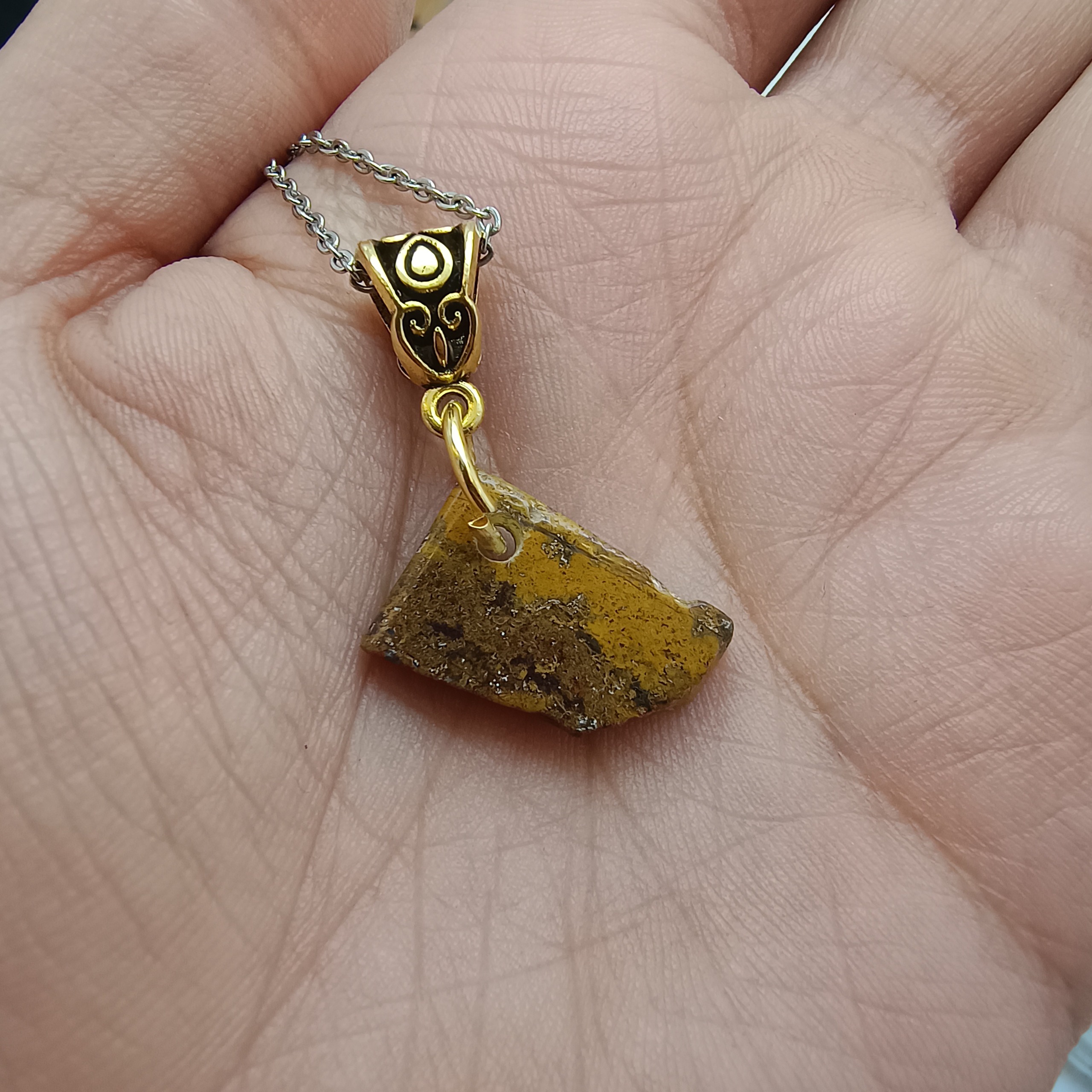 گردنبند جاسپر یا ژاسپر کاملا طبیعی ع1460