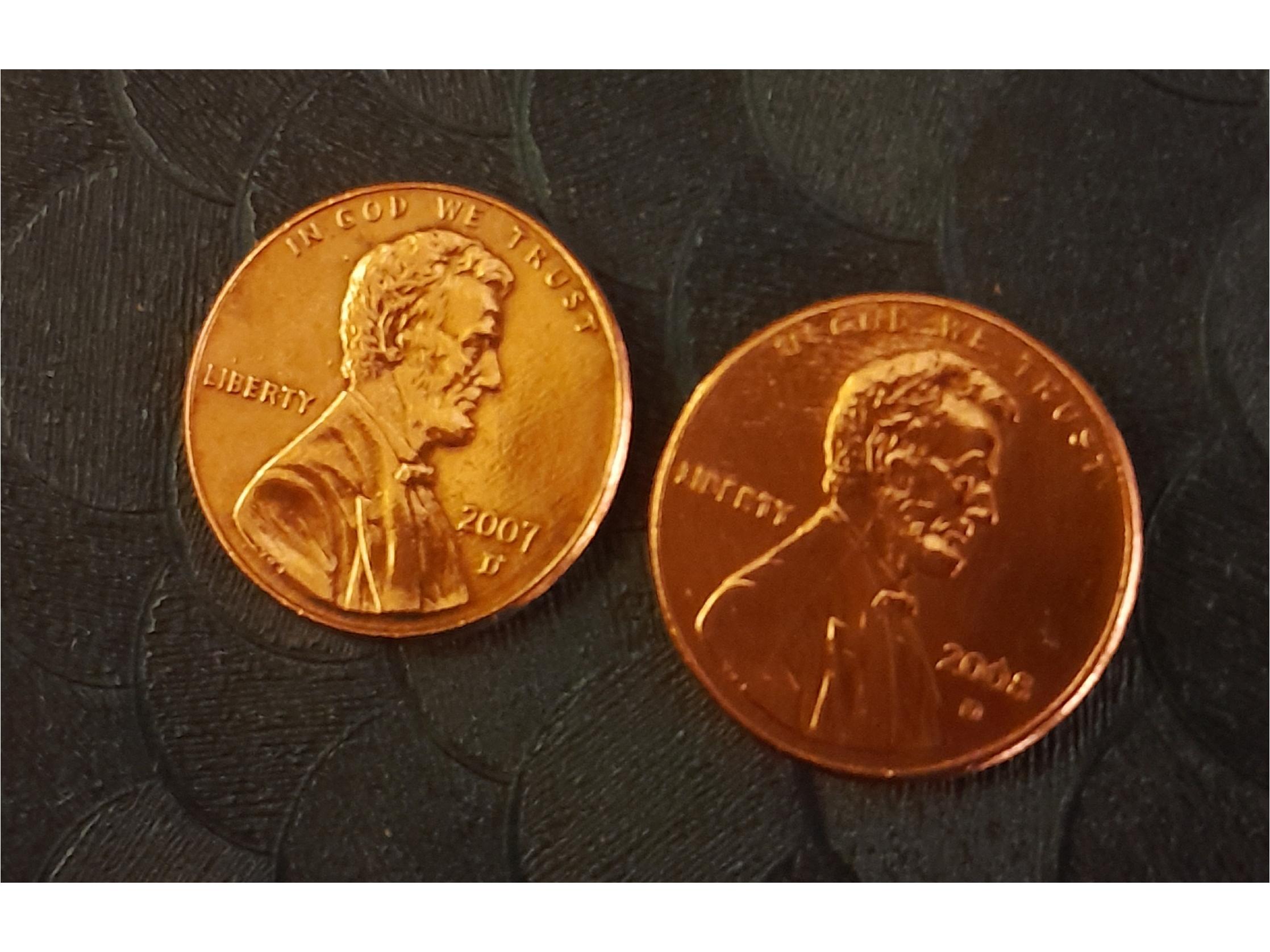 سکه یک سنت امریکا 2007D و 2008D