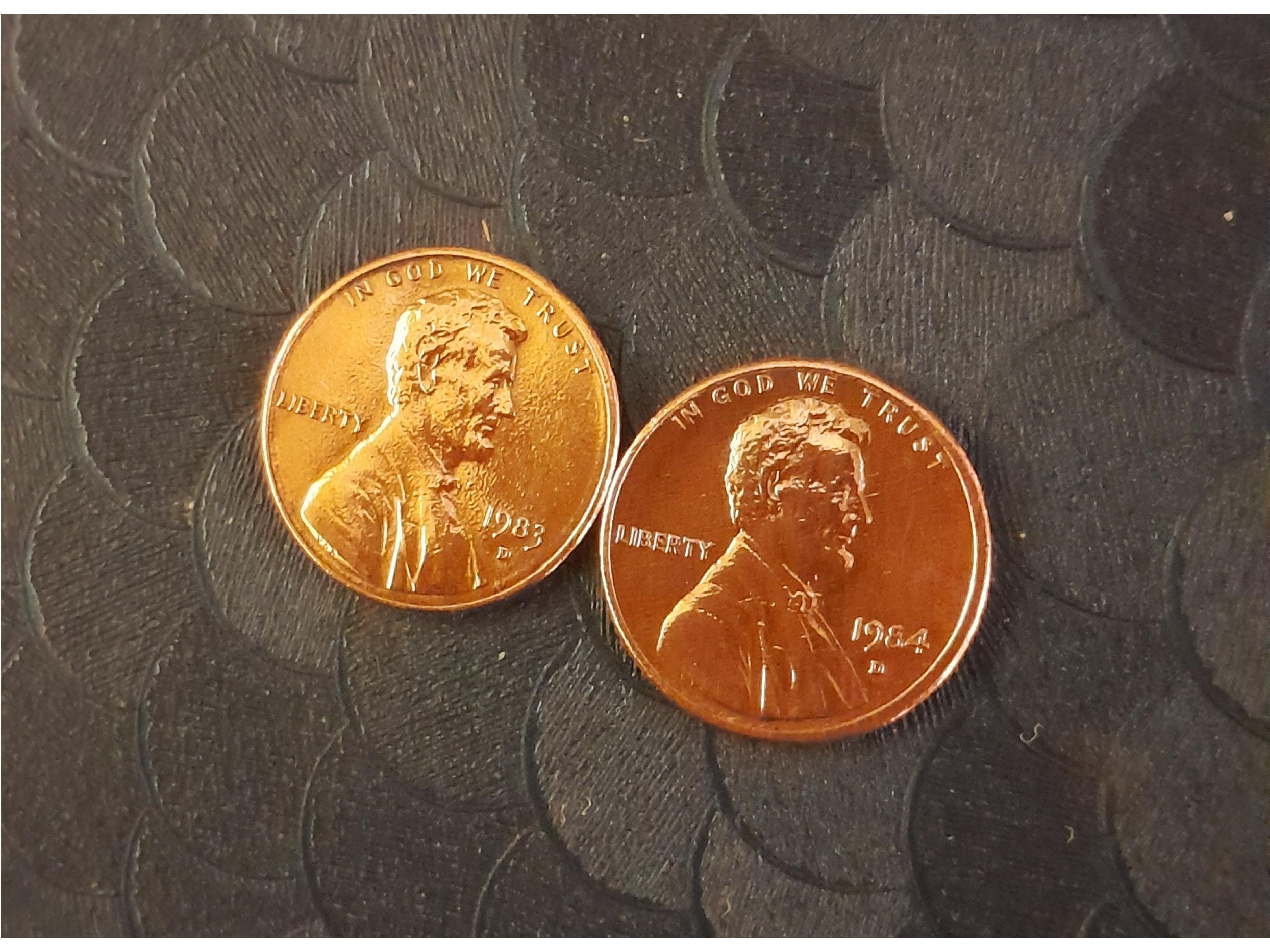سکه یک سنت امریکا 1983D و 1984D