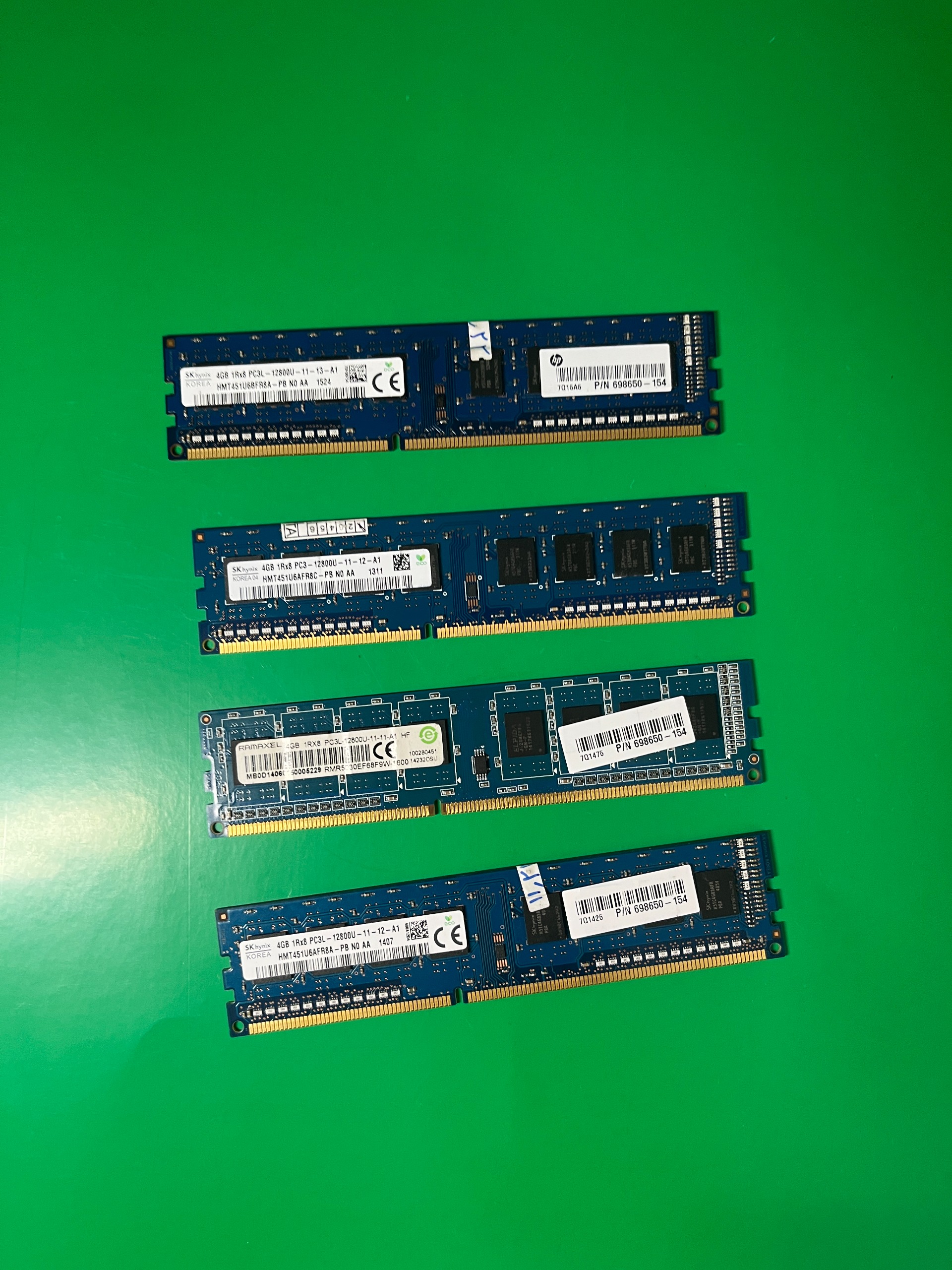 پک 4 عدد رم دسکتاپ DDR3L مجموع 16 گیگ (1600MHz)