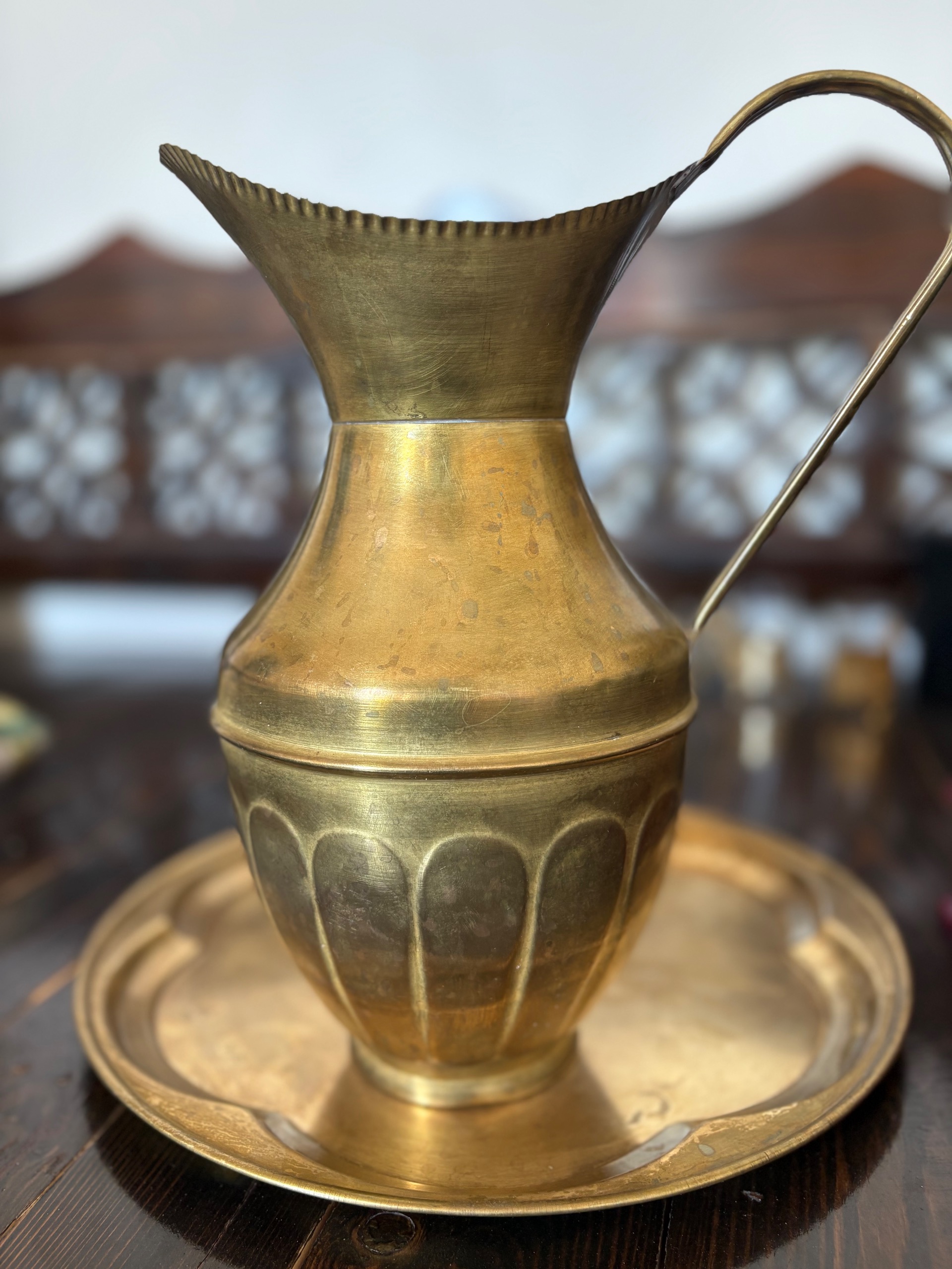 پارچ برنجی مهردار قدیمی