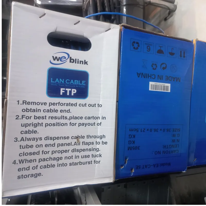 کابل شبکه ftp cat 5 weblink حلقه 305 متری