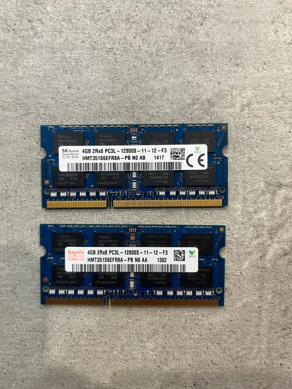2 عدد رم لپ تاپ 4G DDR3 برند hynix اصل