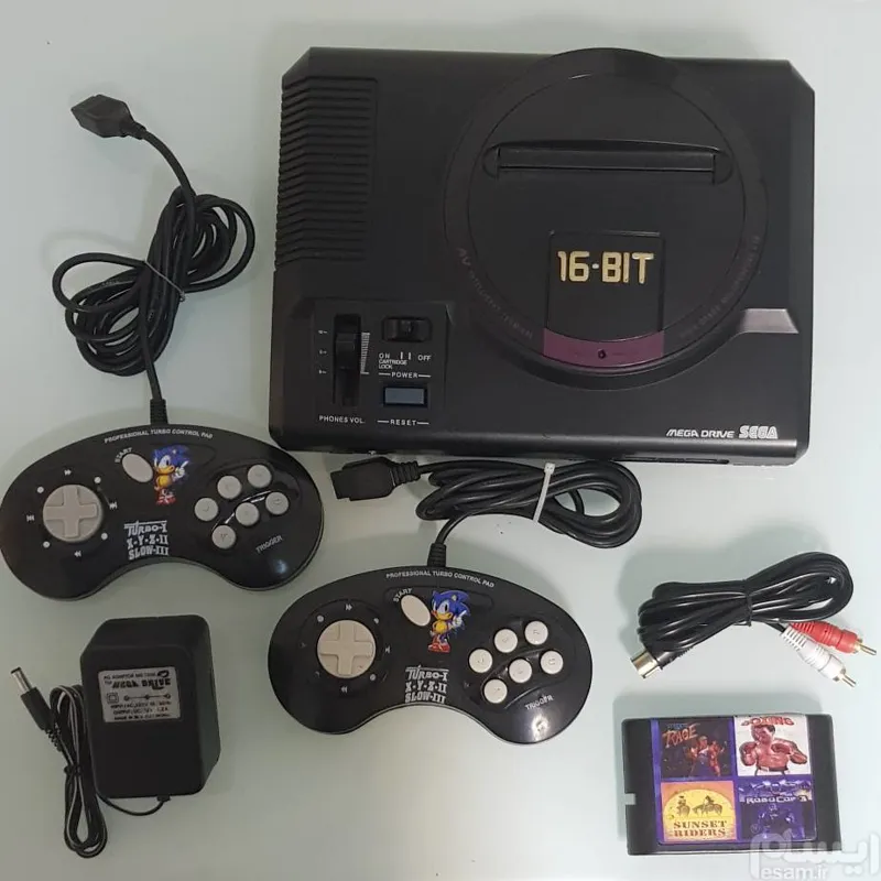 سگا مگا درایو برد کامل به همراه 2 دسته آیسی دار