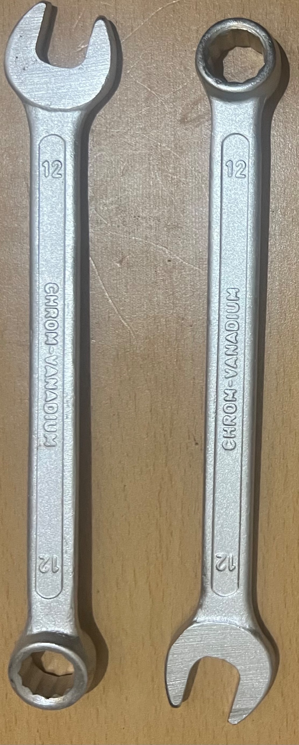 آچار یکسرتخت و یکسر رینگی CHROM-VANADIUM سایز 12
