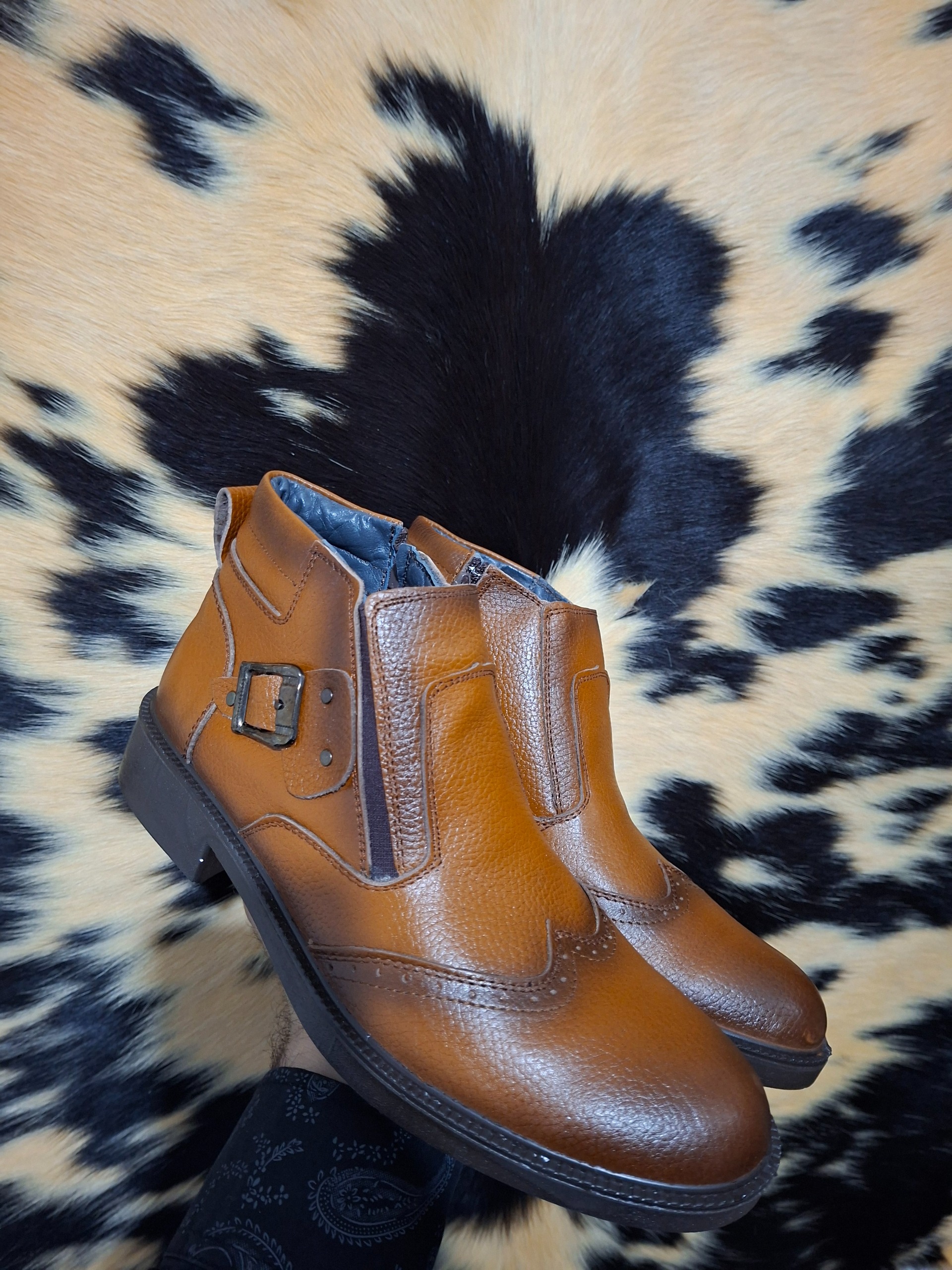 نیم بوت تمام چرم تبریز