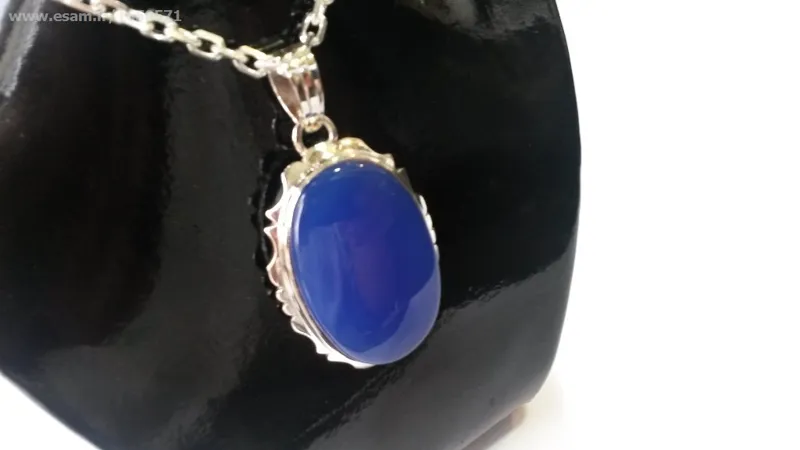 گردنبند عقیق نیلی