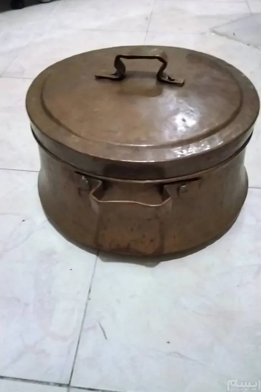دیگ مسی  قاجاری  دستساز
