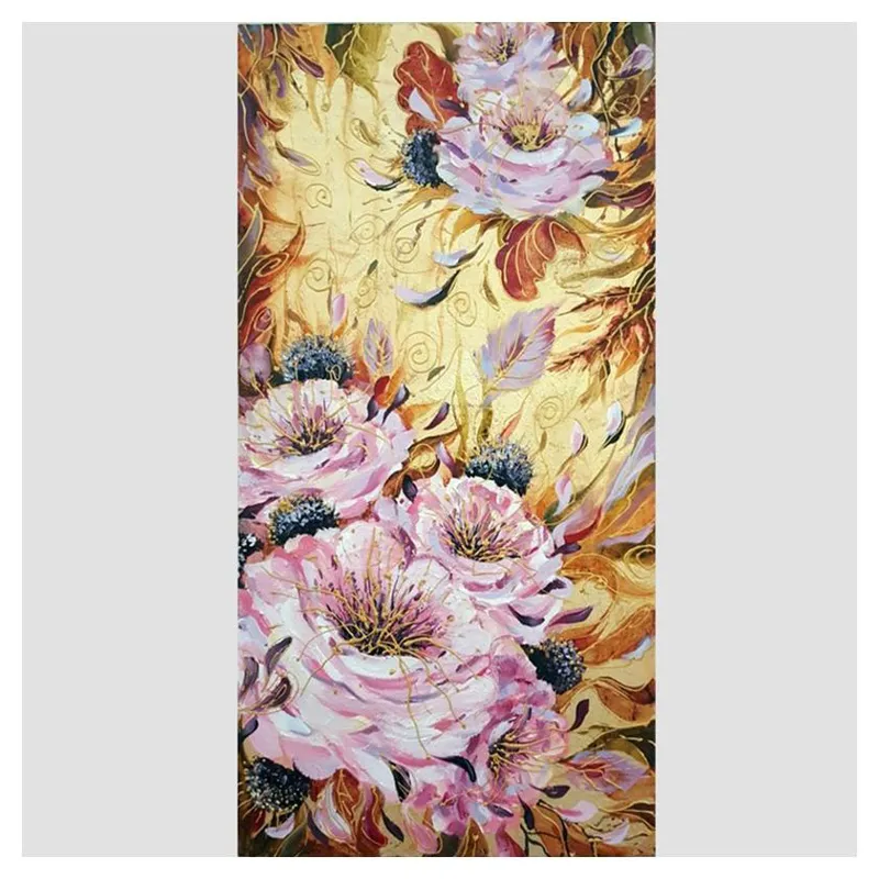 تابلو نقاشی رنگ و روغن ورق طلا با سبک مدرن