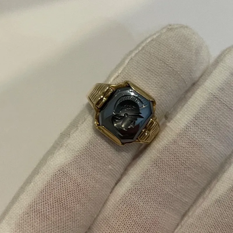 انگشتر آنتیک طلا 14 عیار ساخت ایتالیا