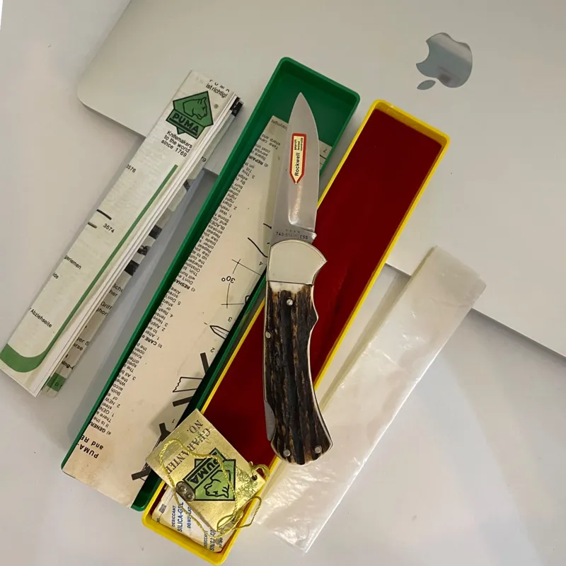  چاقو Vintage 1980 Puma Prince Knife Genuine Stag