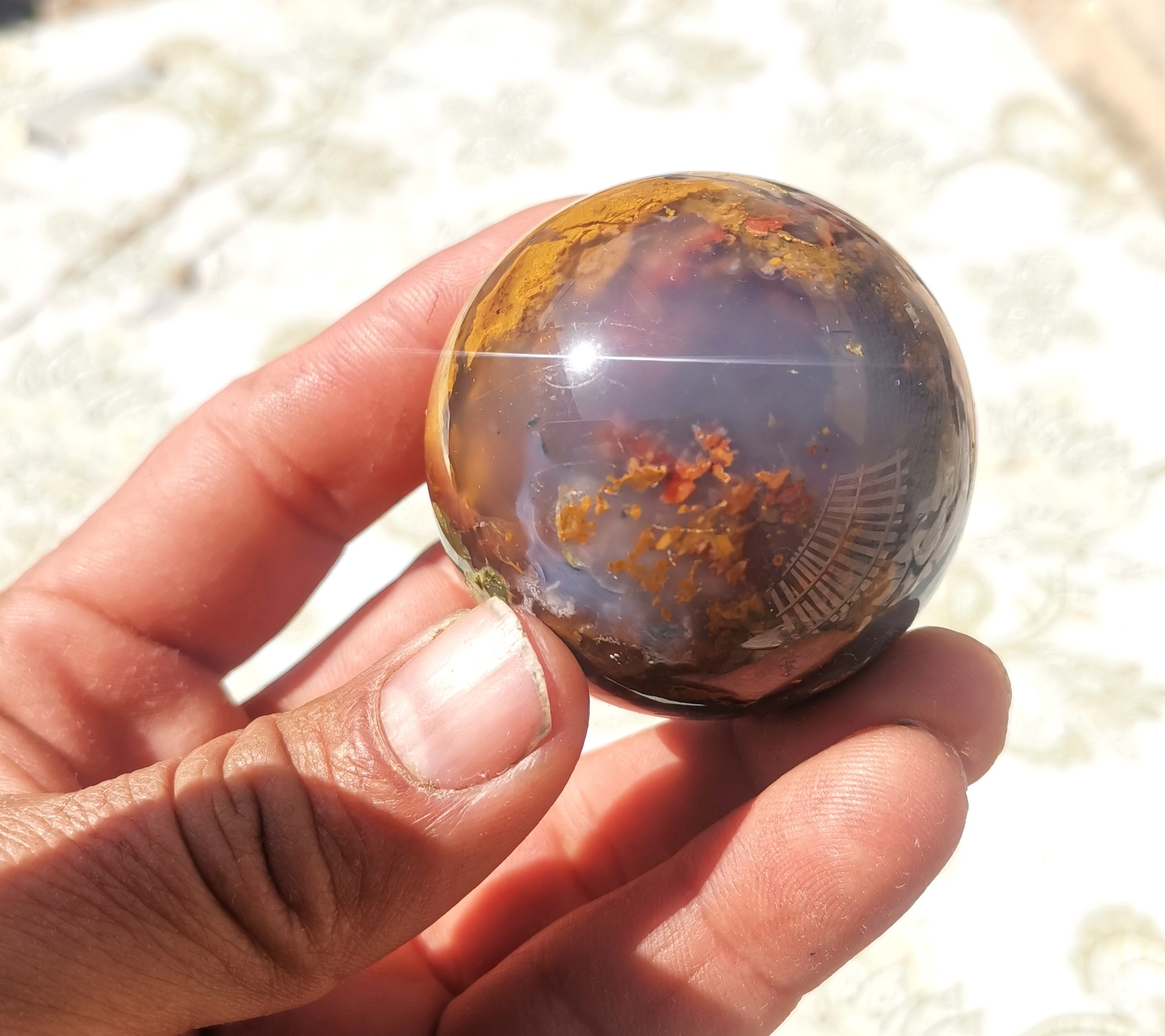 گوی عقیق جاسپر