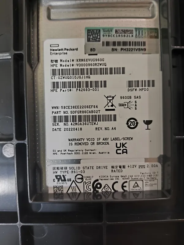هارد SSD HPE 980G 12K