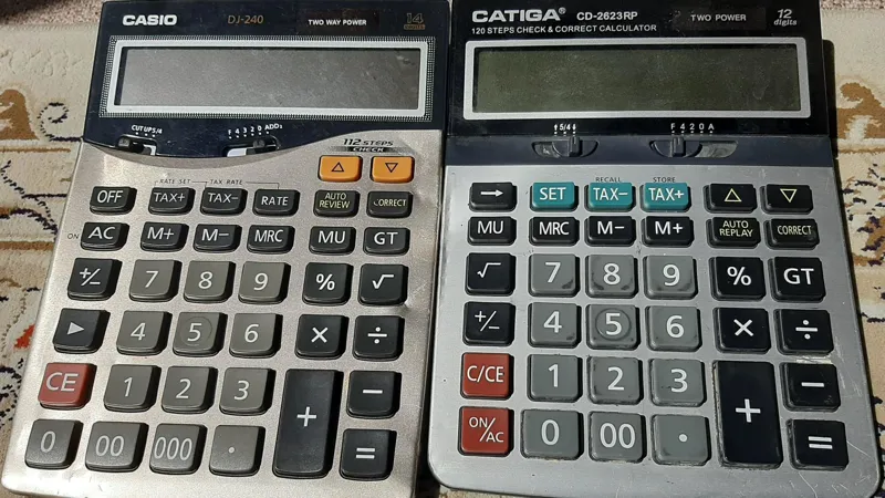 ماشین حساب casio و catiga باهم ارسال رایگان