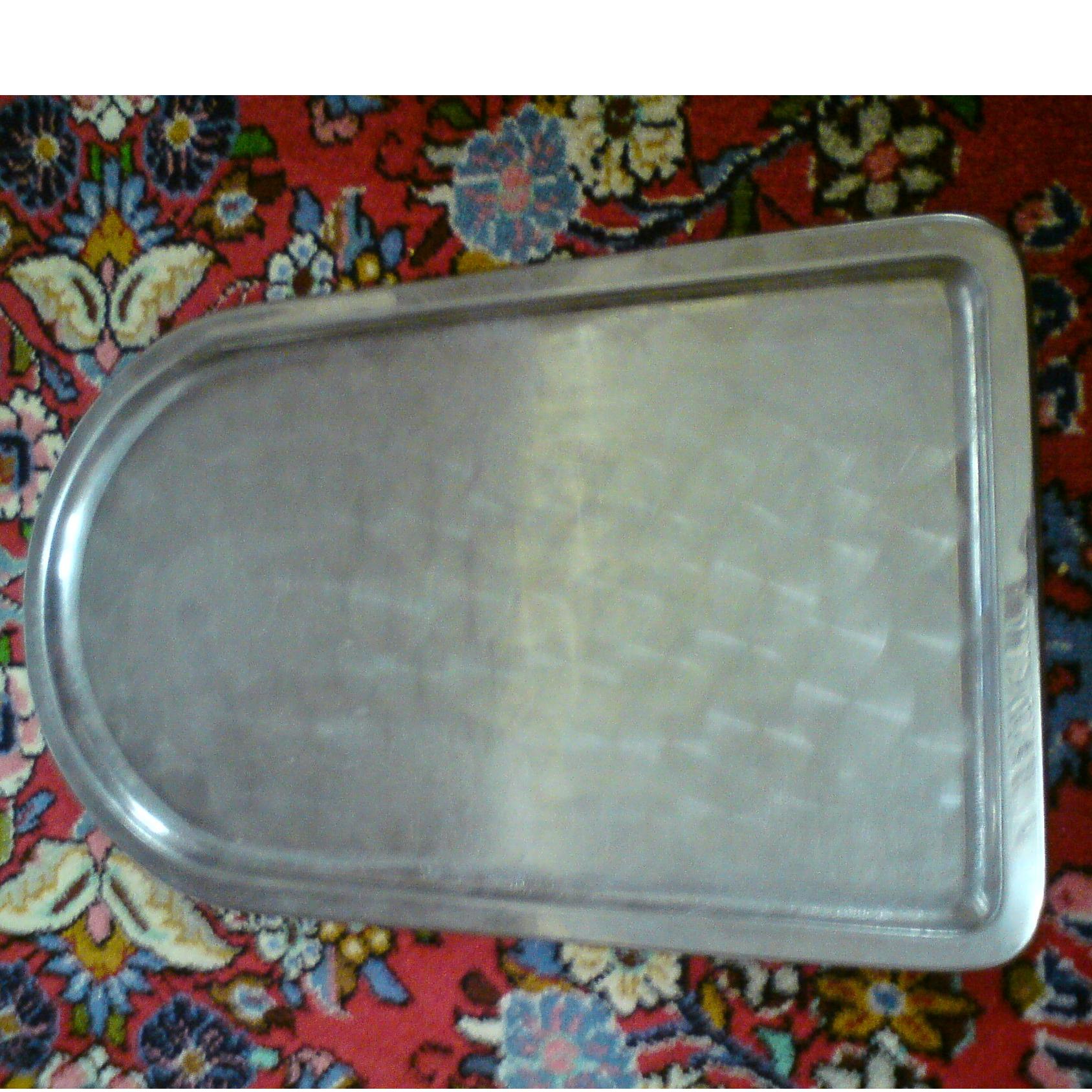 سینی استیل زیر سماور قدیمی