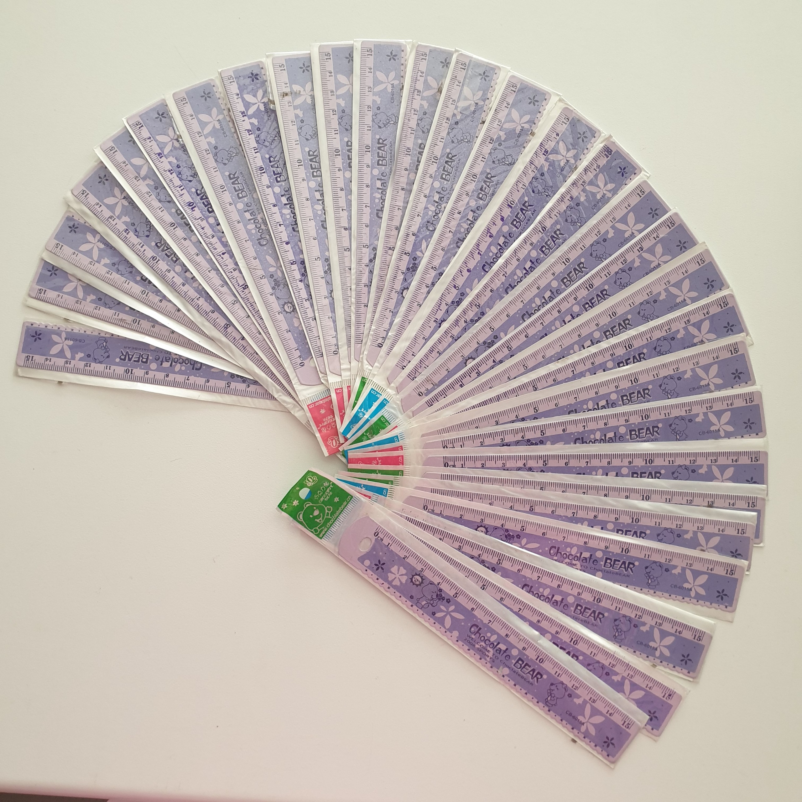 خطکش فلزی فانتزی بنفش 15 سانت