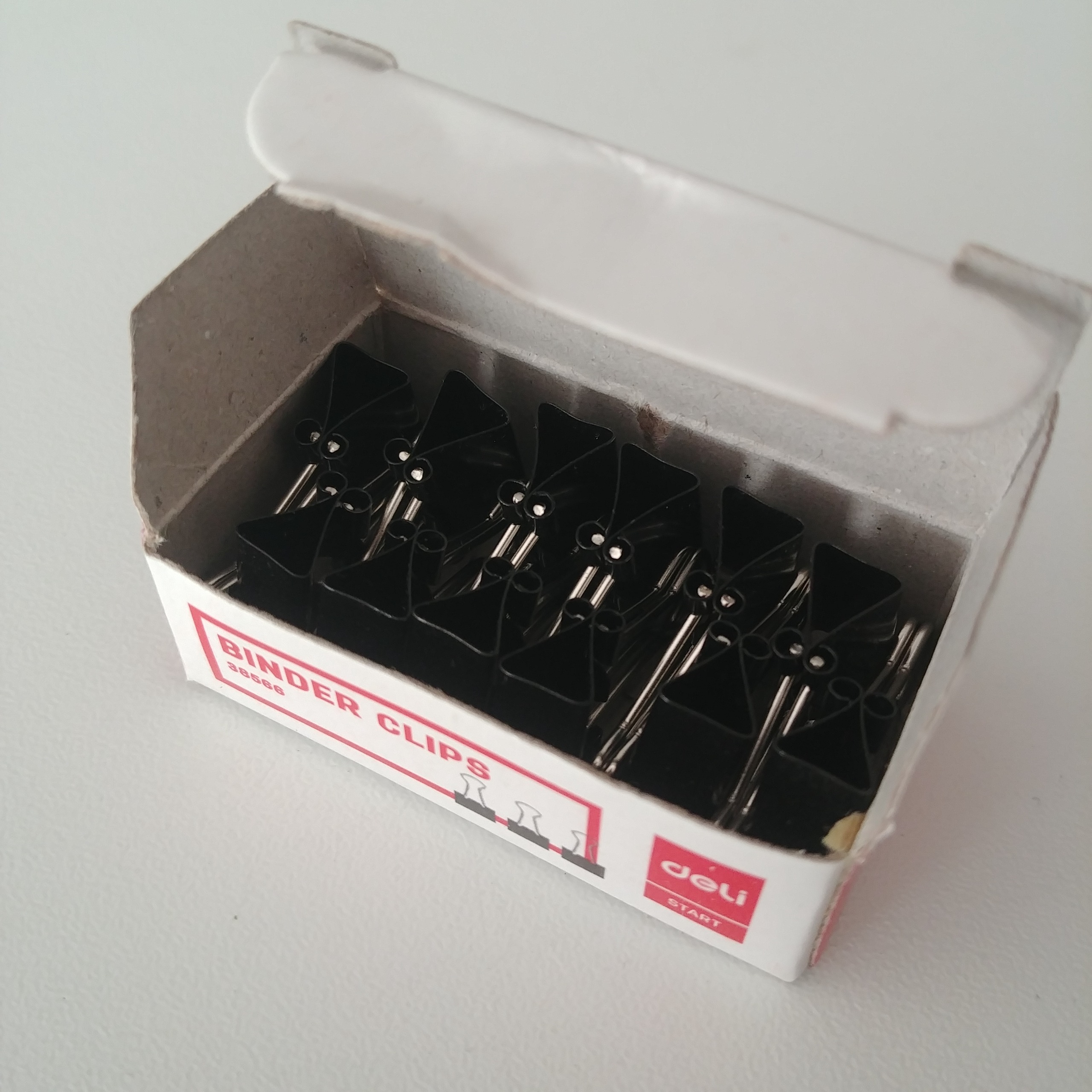 یک بسته گیره کوچک کاغذ 15mm دلی deli