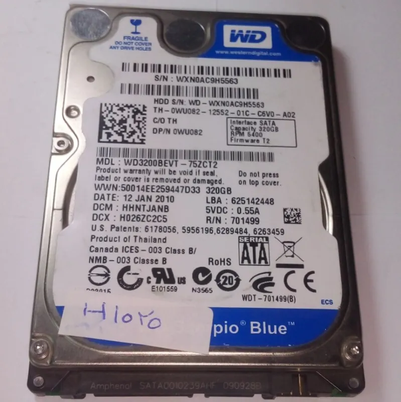هارد WD BLUE 320GB کد H1020