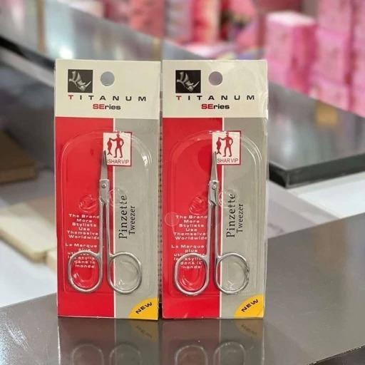 قیچی ابرو طرح پیچ دار تیتانیوم TITANUM