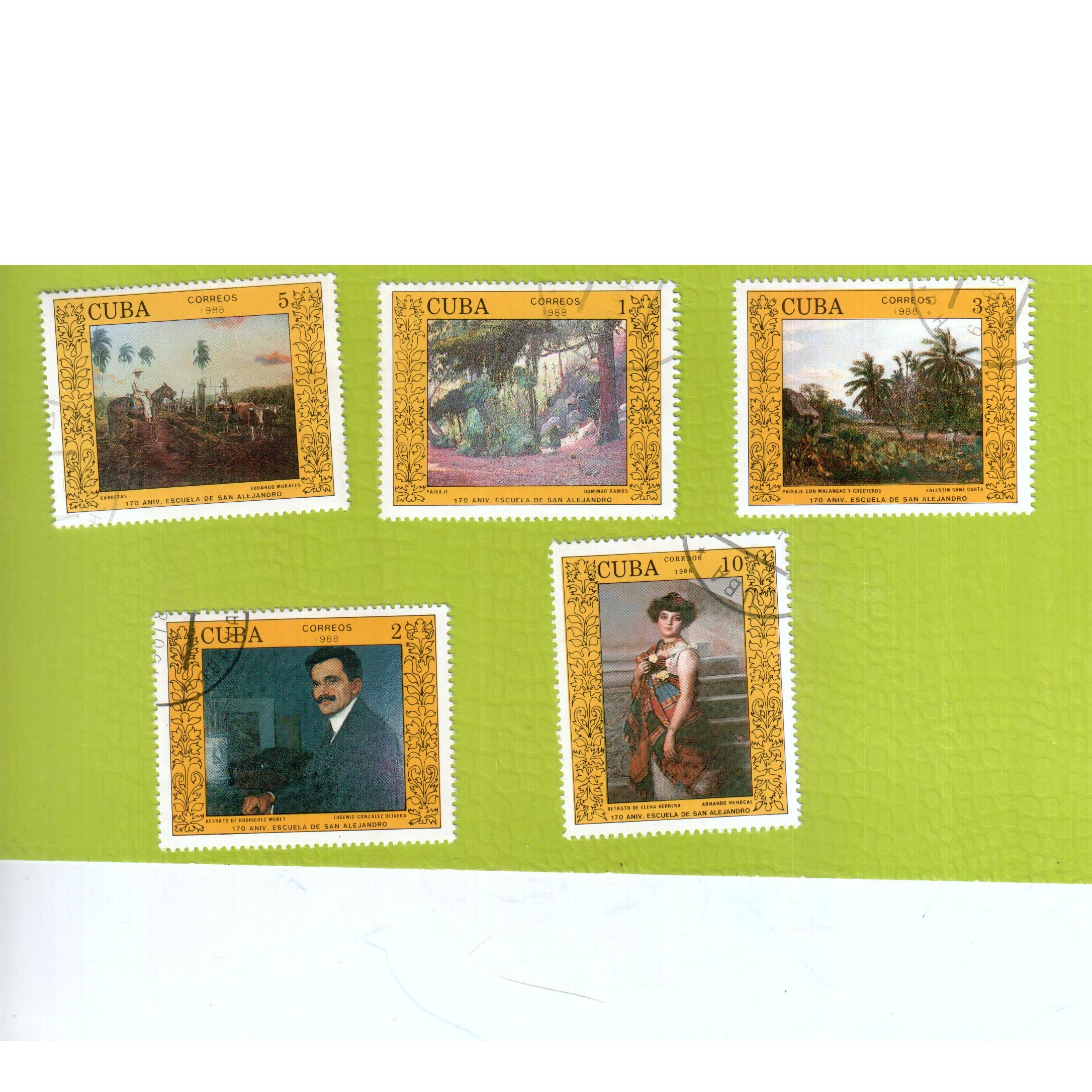 سری 5 تمبر های تابلویی- کوبا