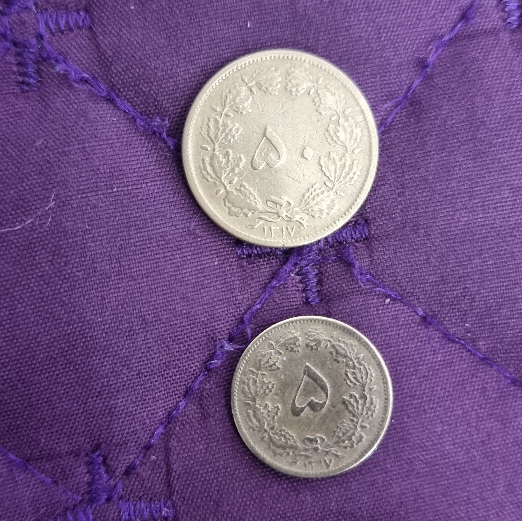 5،50 دینار رضا شاه تاریخ1317