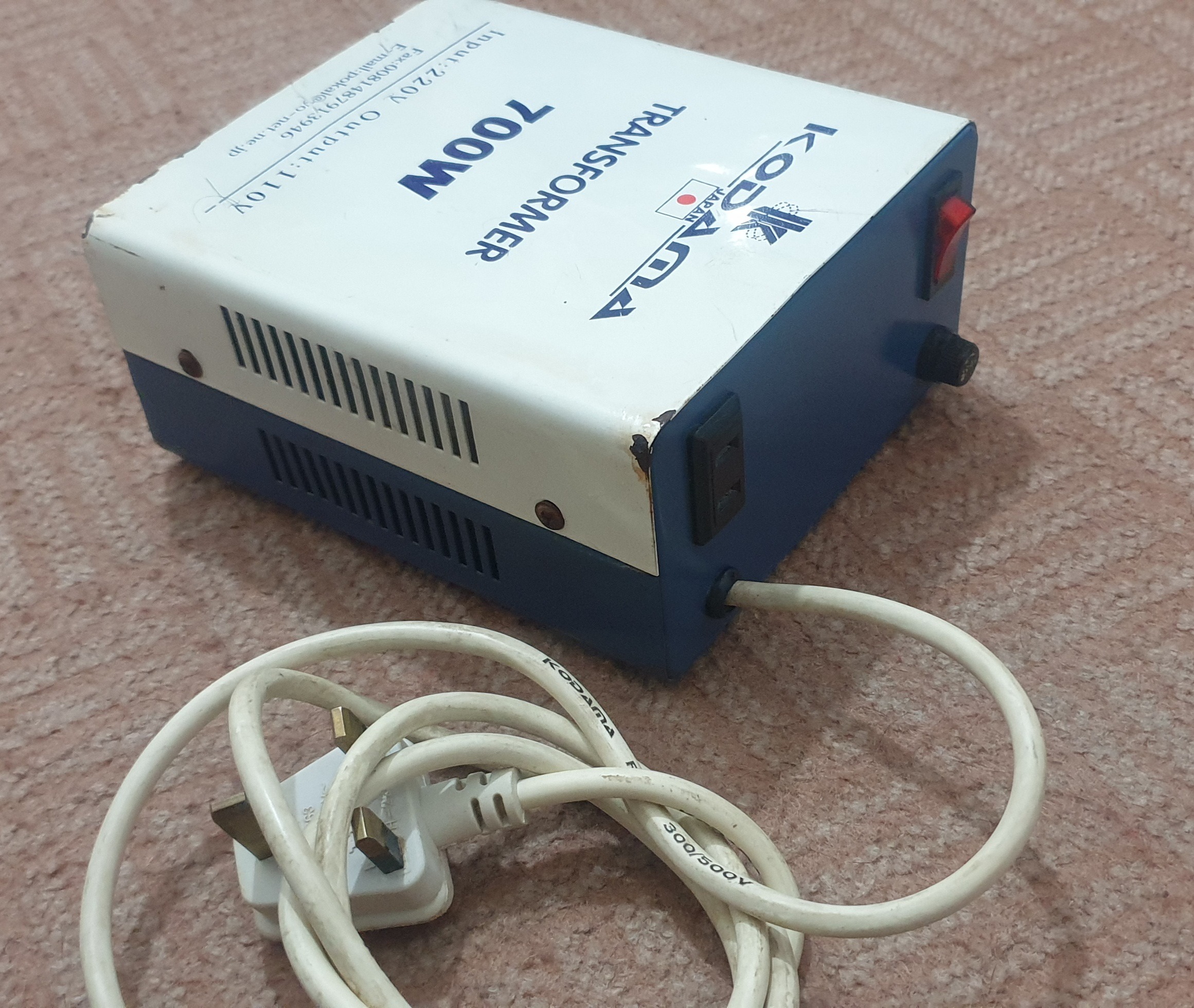 ترانسفورماتور کوداما مبدل 220 ولت به 110 ولت ژاپن