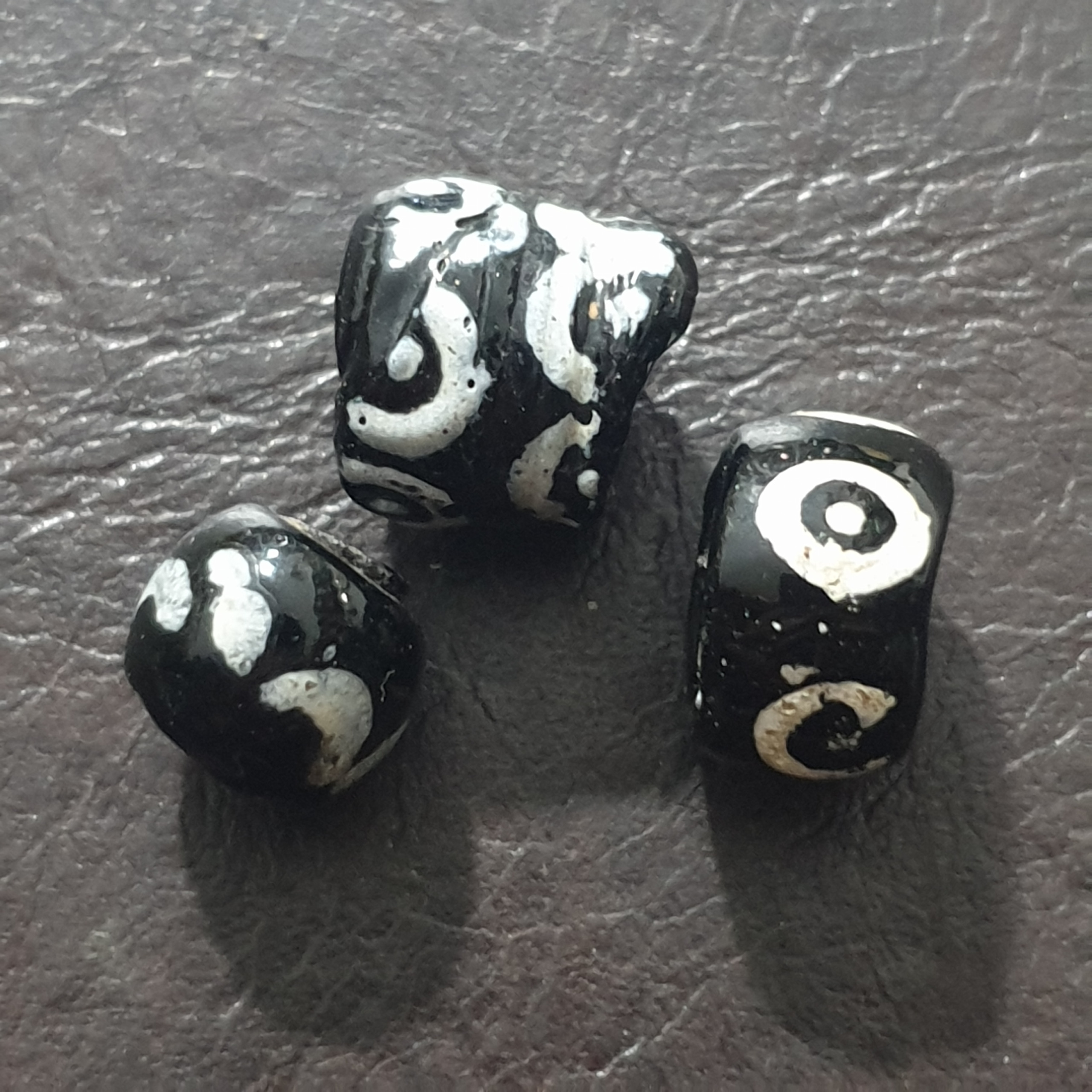 3 عدد مهره نقشدار بسیار زیبا و کلکسیونی