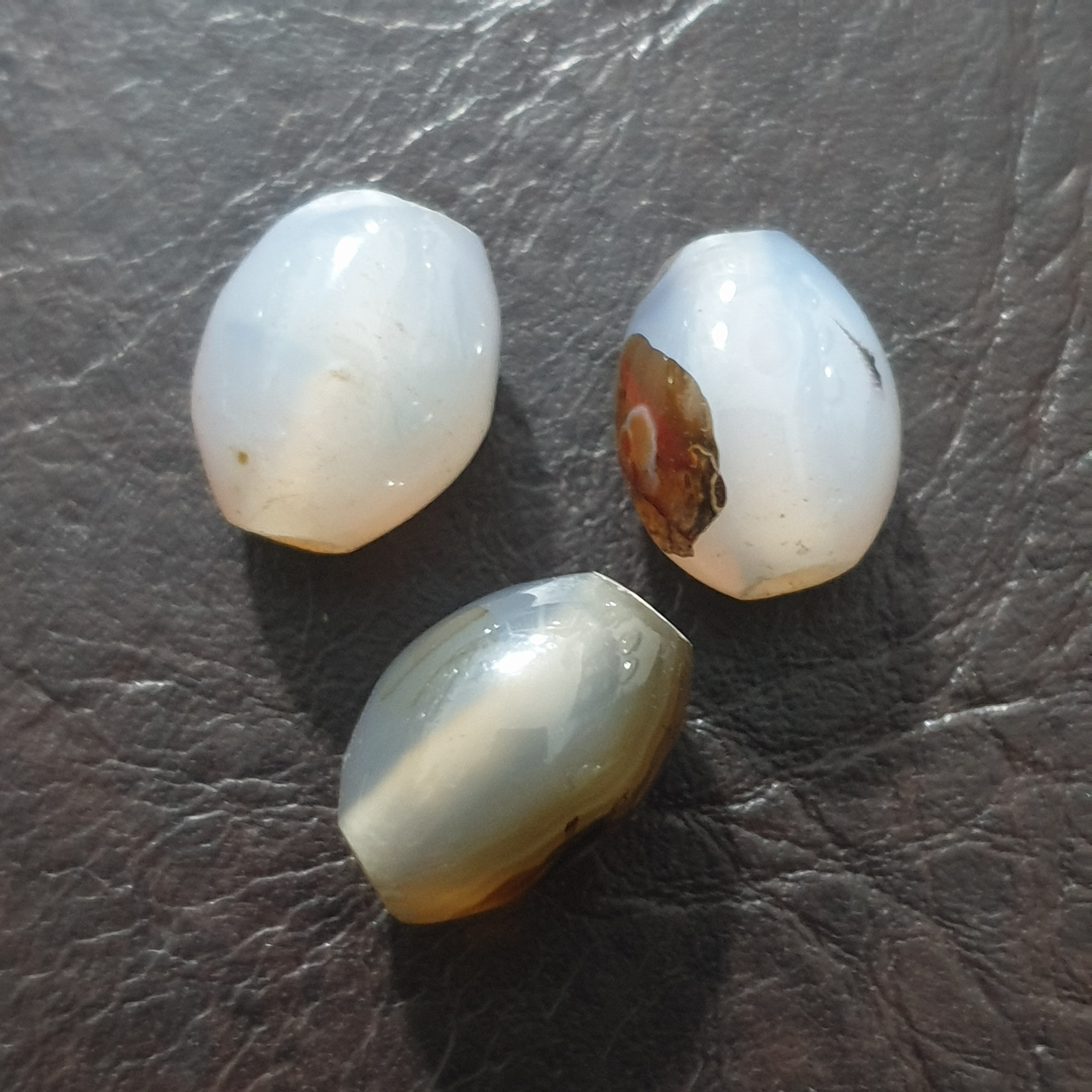 3 عدد مهره عقیق بسیار زیبا