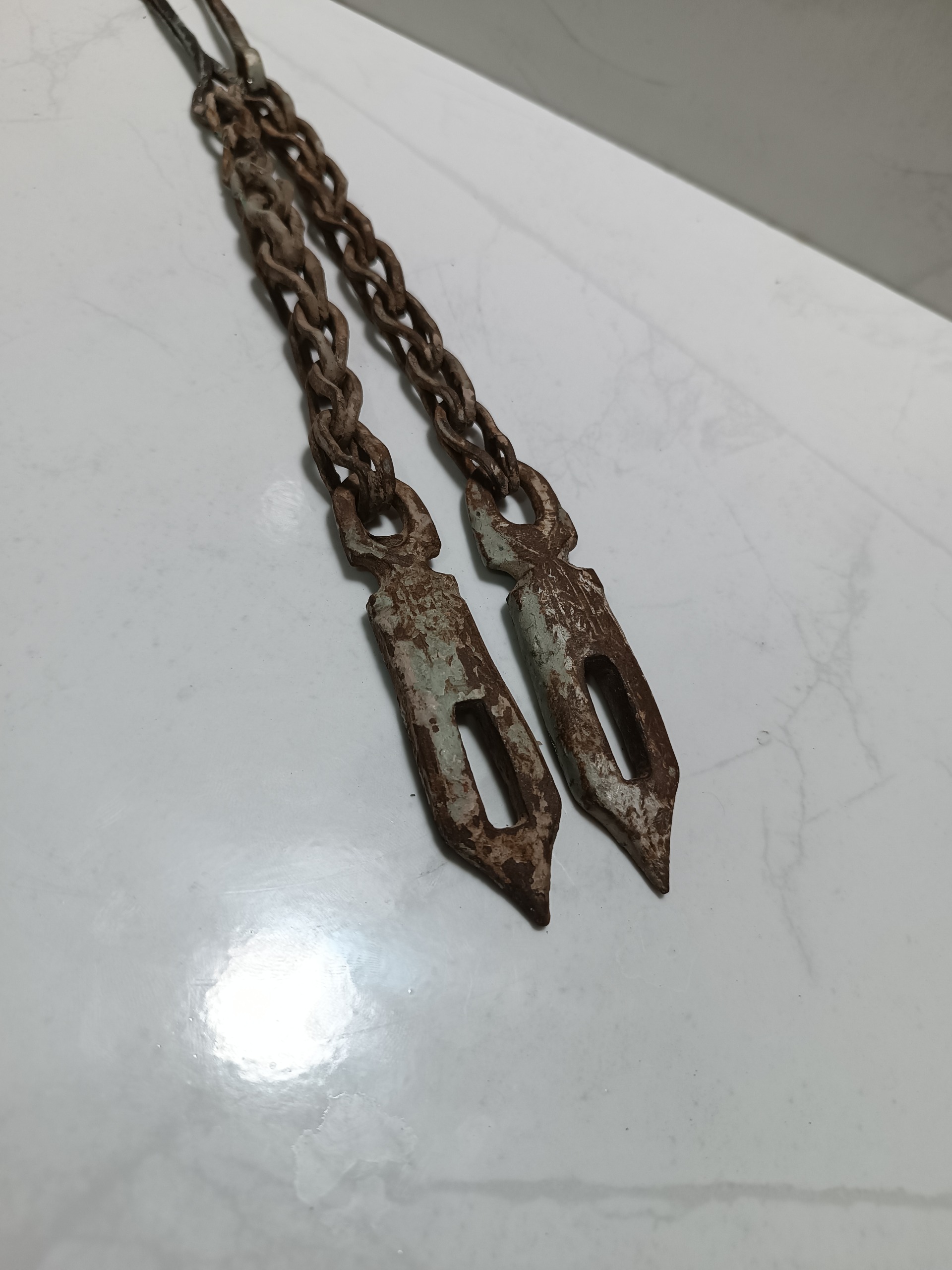 یک جفت چفت بند یا شب بند قدیمی قاجاری