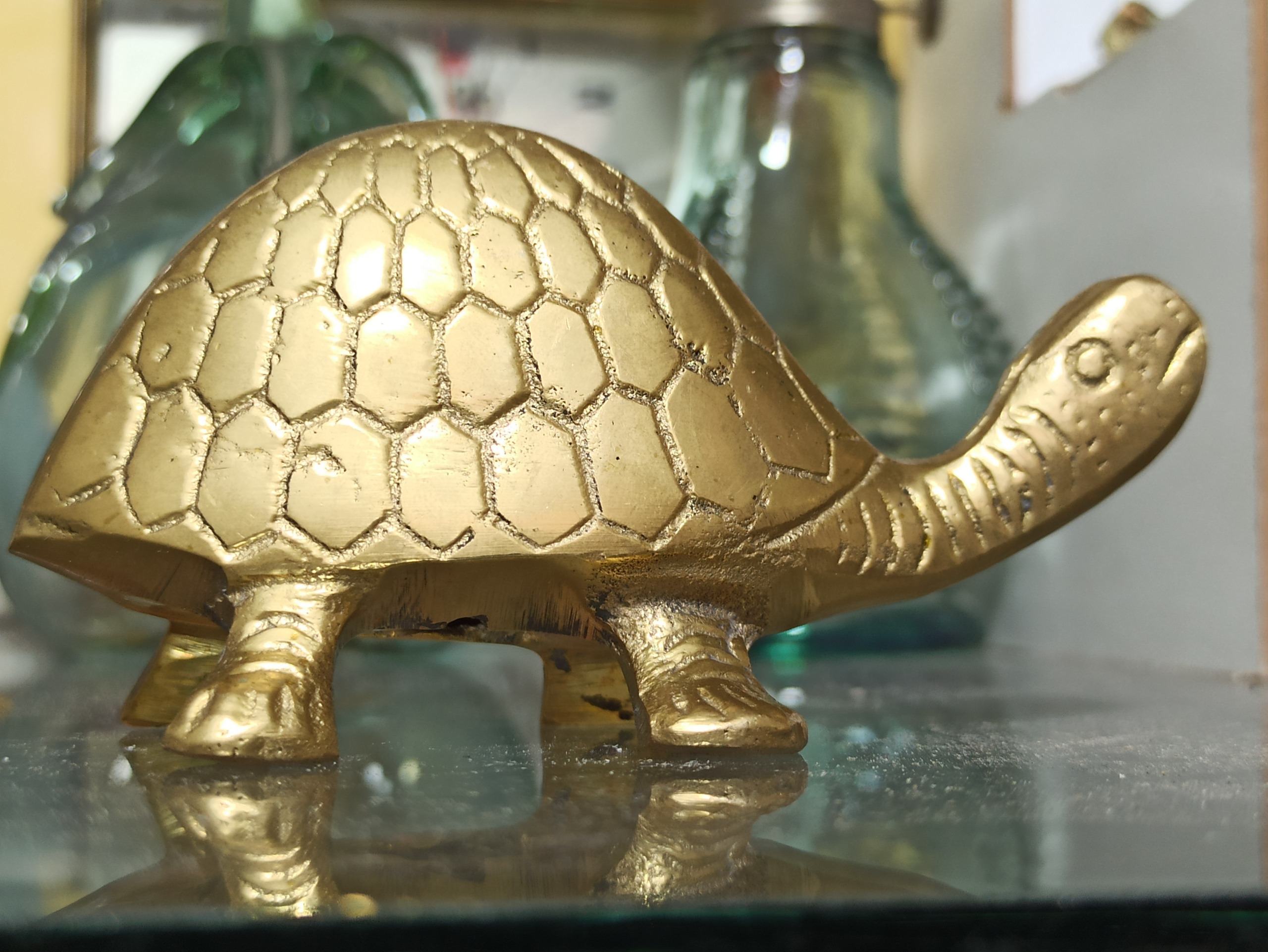 مجسمه برنزی لاک پشت