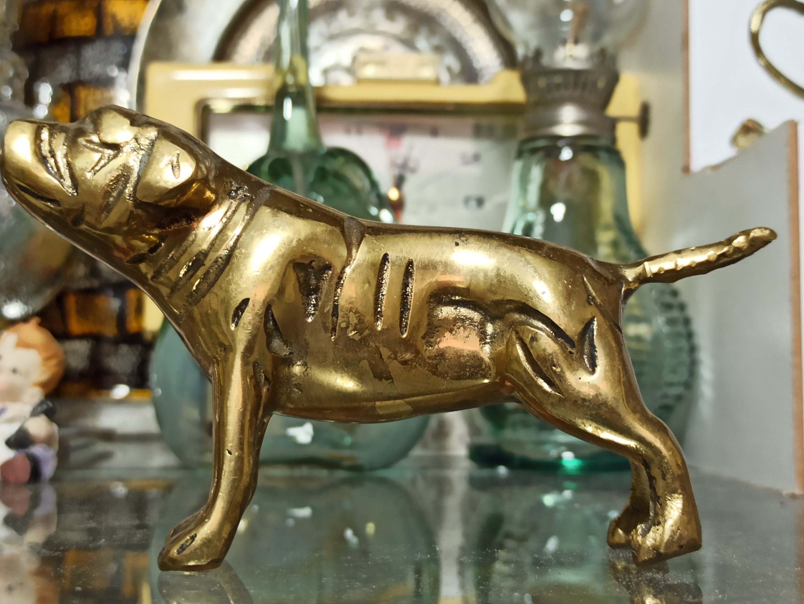 مجسمه برنزی سگ پیتبول