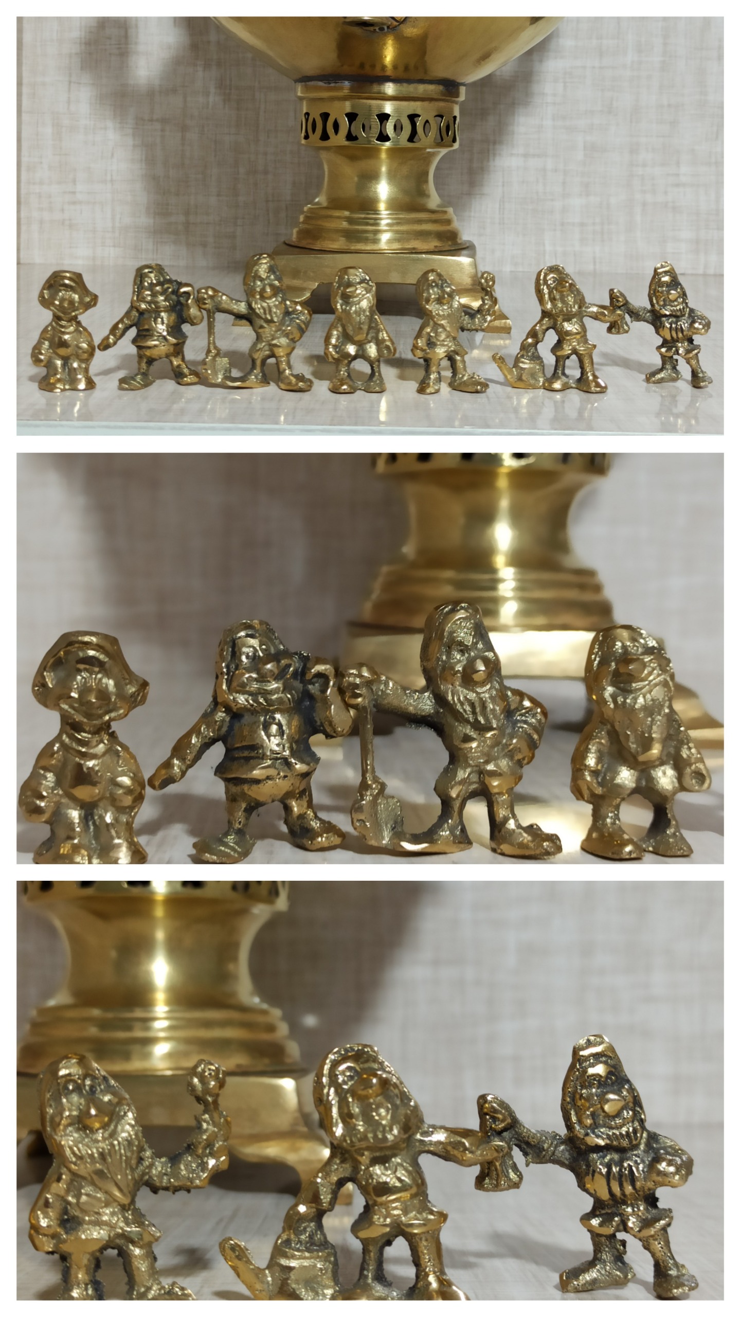 مجسمه های برنزی هفت کوتوله سایز کوچک