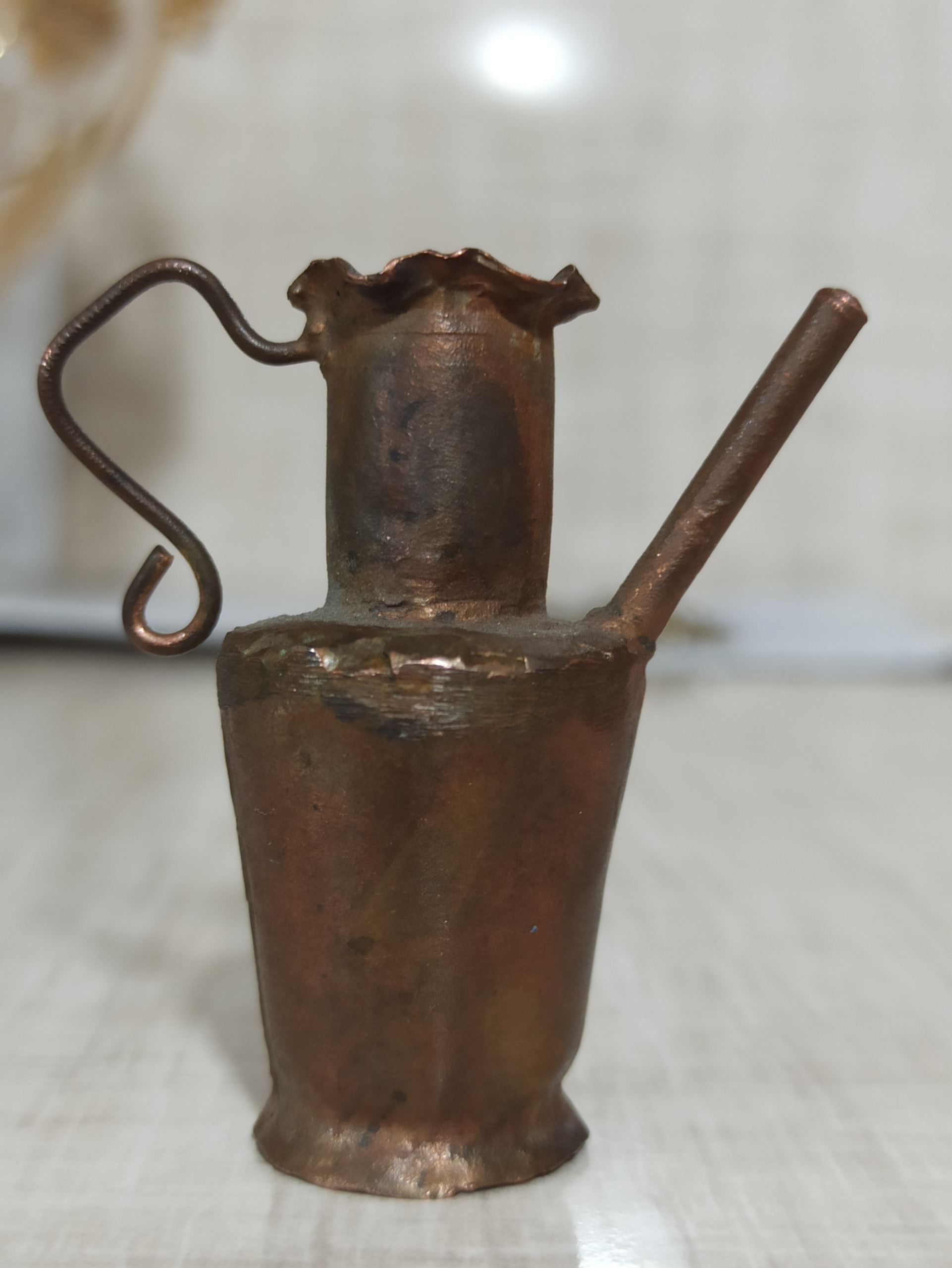 آفتابه مسی کوچک دستساز قدیمی نوستالژی