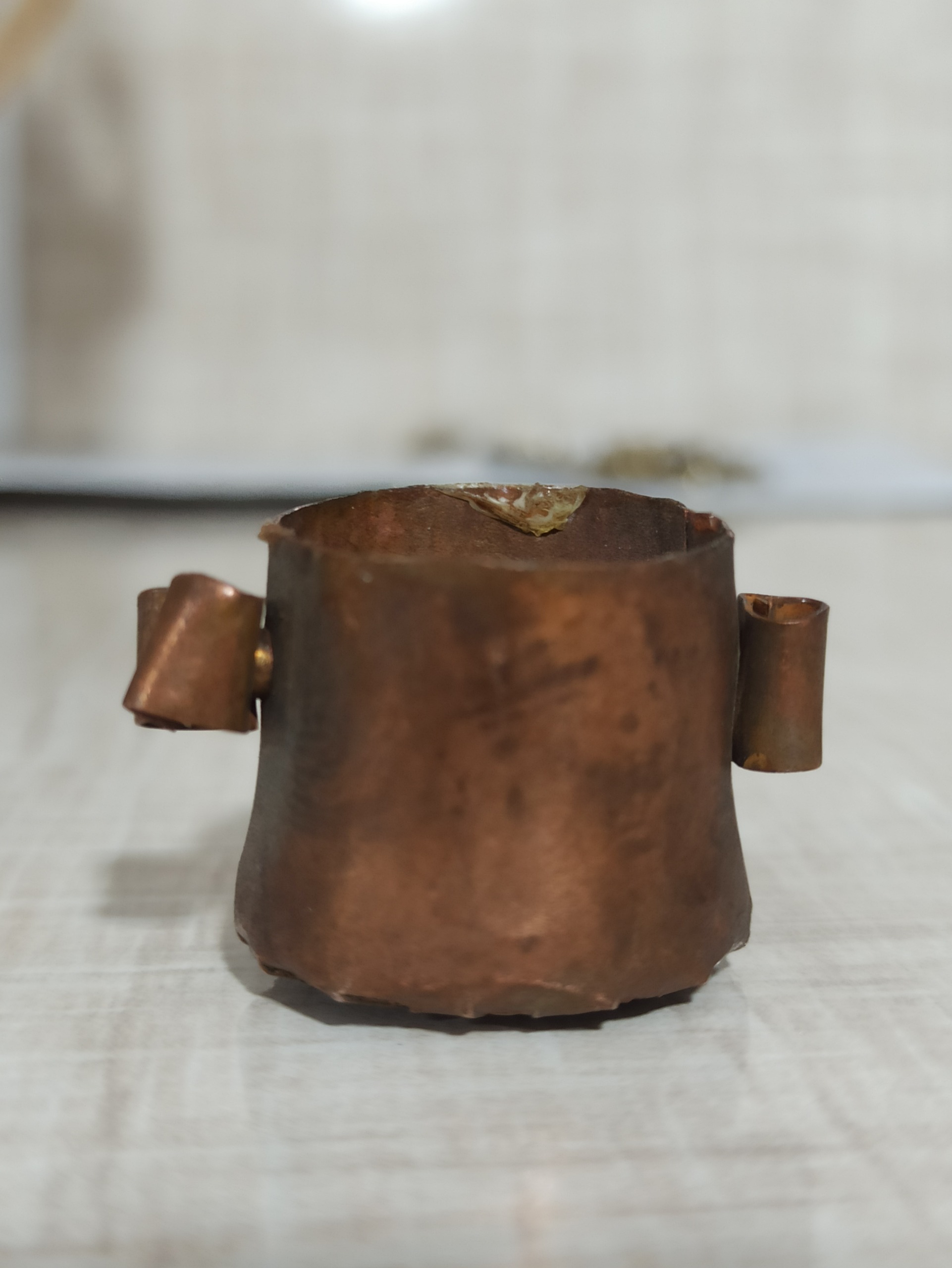 قابلمه مسی کوچک دستساز قدیمی نوستالژی