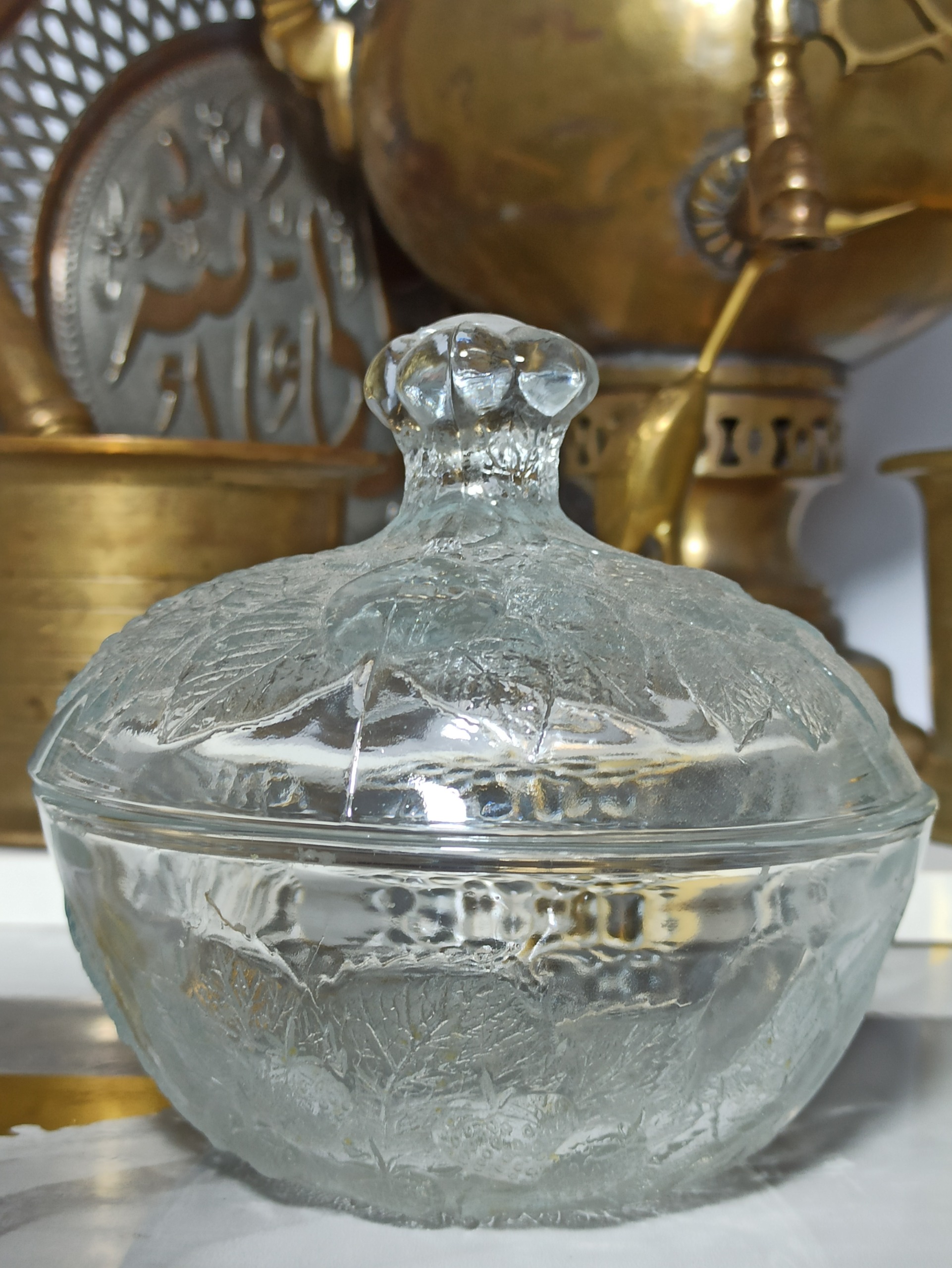 قندان شیشه ای انگوری زیبا
