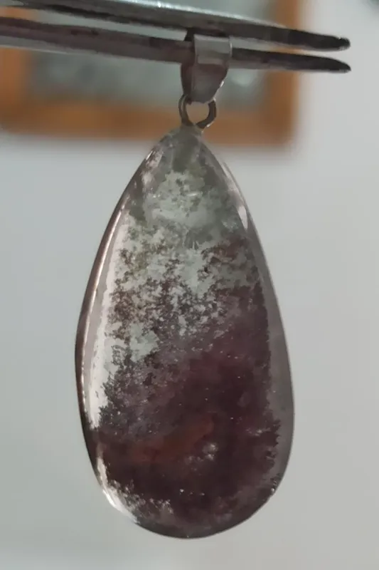 آویز در کوهی خزه ایی (فانتوم کوارتز )