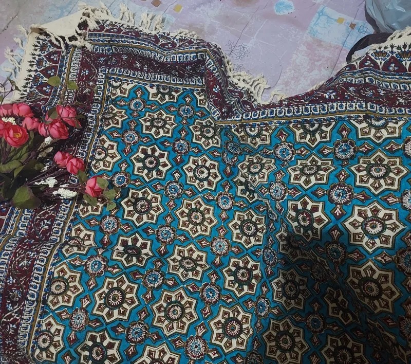 رومیزی و سفره قلمکار 80 در 80 سانت