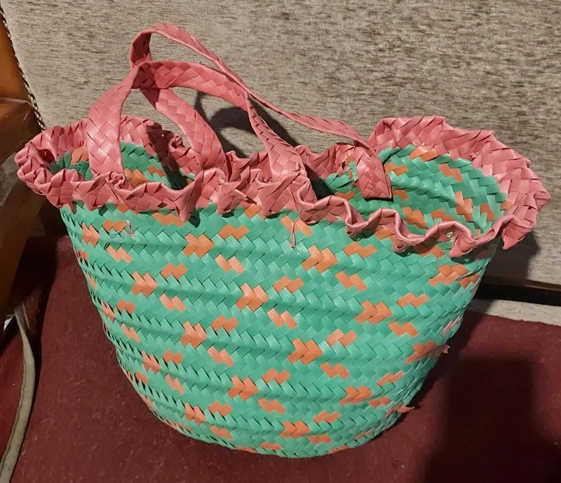 زنبیل حصیری بزرگ