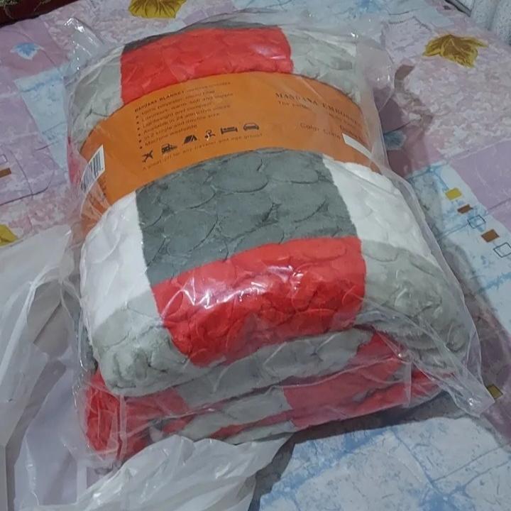 پتو مسافرتی دونفره ماندانا طرح قلب و چهارخانه