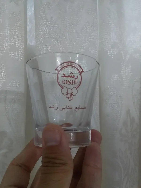 استکان یا شات تبلیغاتی قدیمی ماکارونی رشد _ نایاب