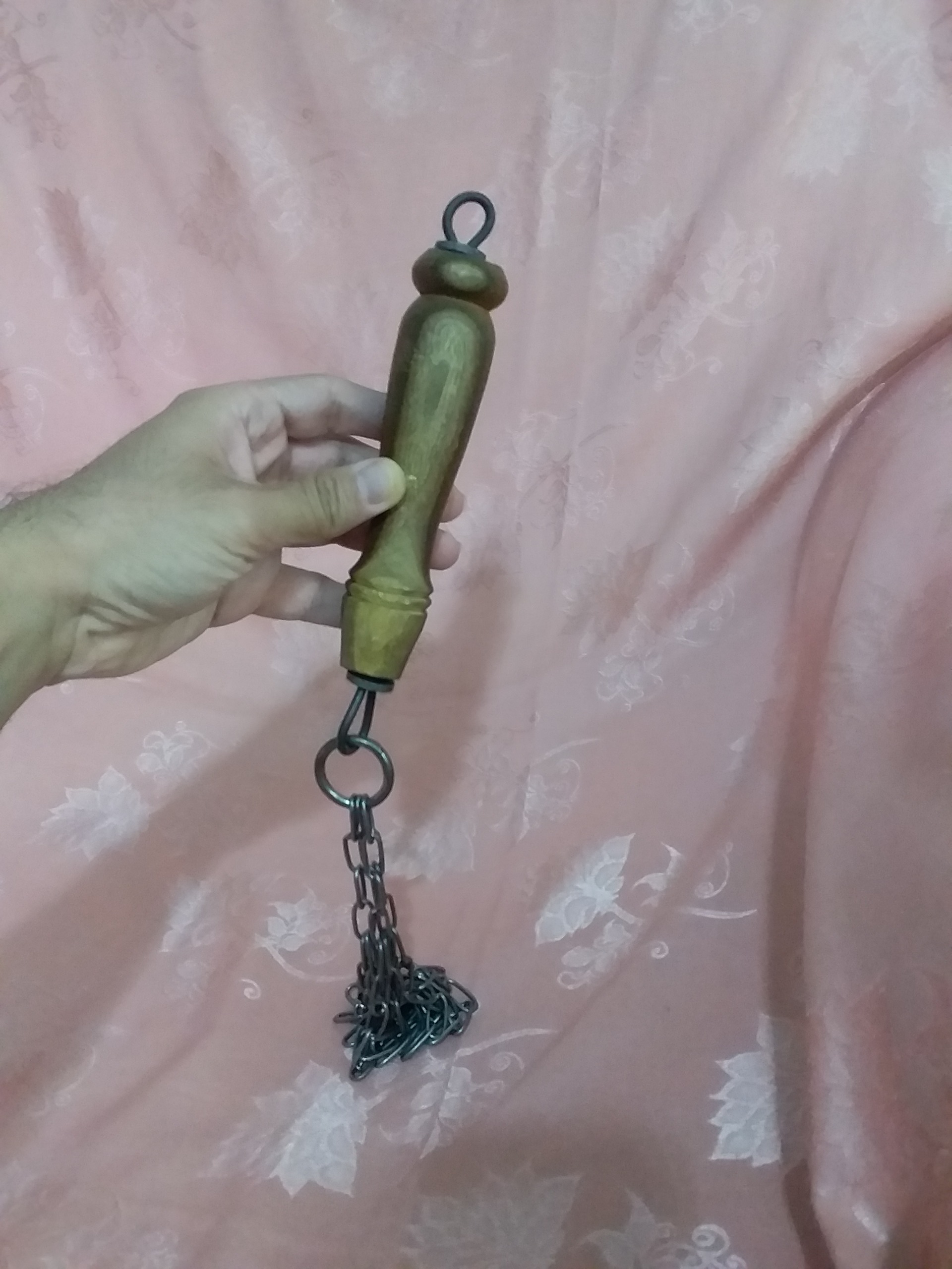زنجیر عزاداری دسته چوبی قدیمی کودک و نوجوان